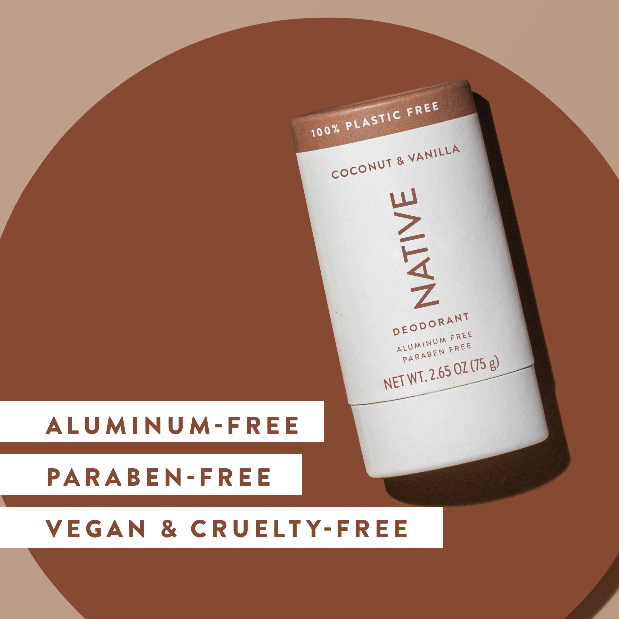 Plastic Free Deodorant Stick - Coconut & Vanilla / Classic / 2.65oz | Fresh Daily Routine