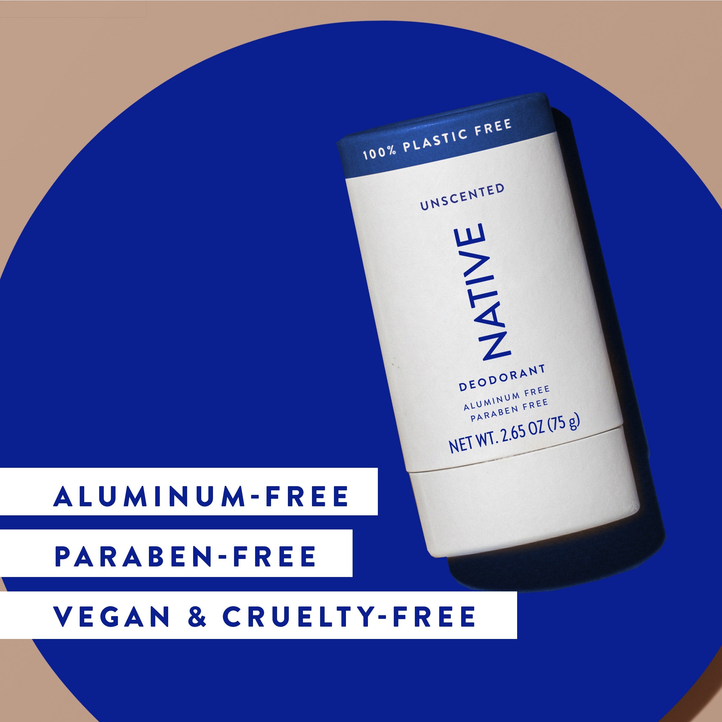 Plastic Free Deodorant Stick - Unscented / Classic / 2.65oz | Fresh Daily Routine