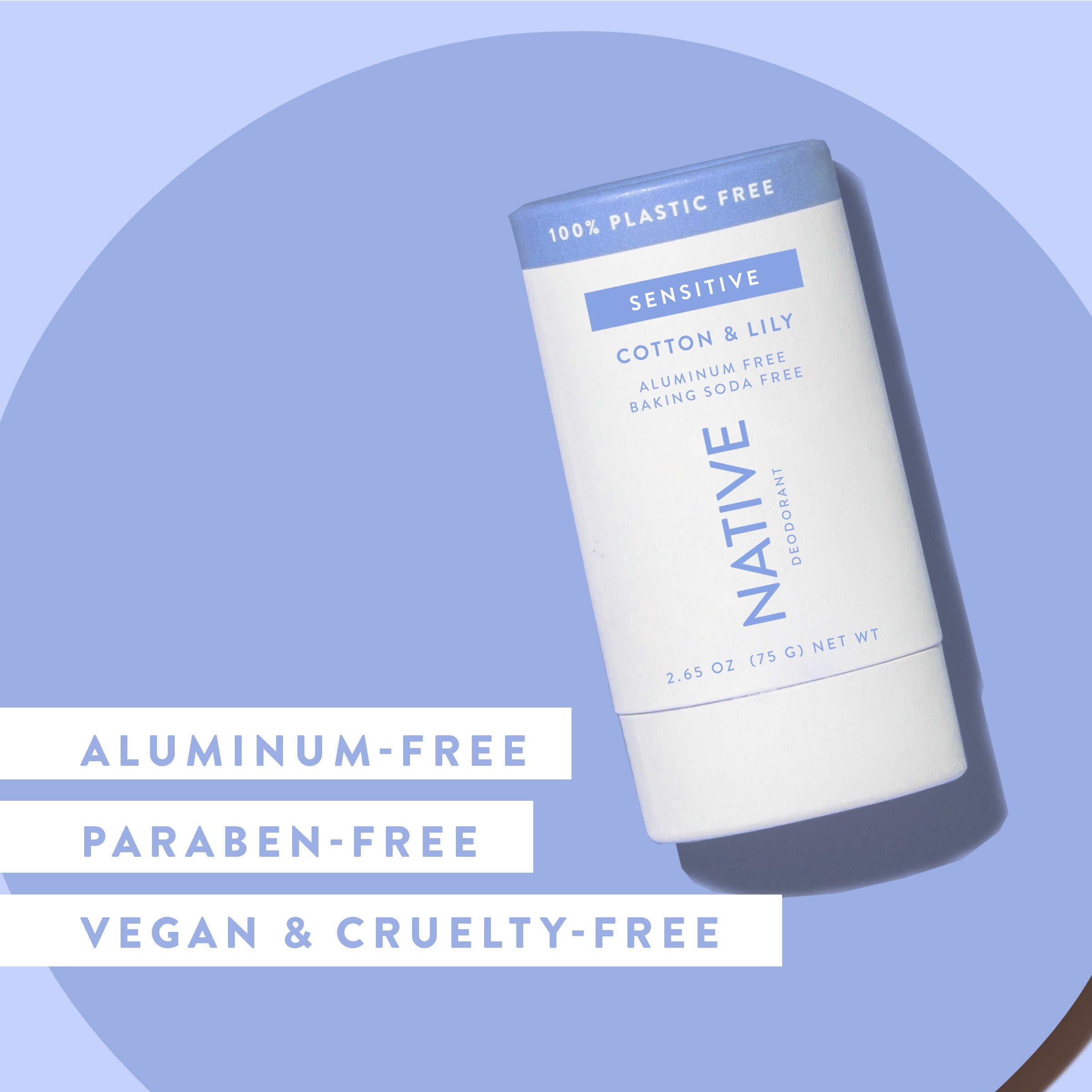 Plastic Free Sensitive Deodorant Stick - Cotton & Lily / Classic / 2.65oz | Fresh Daily Routine
