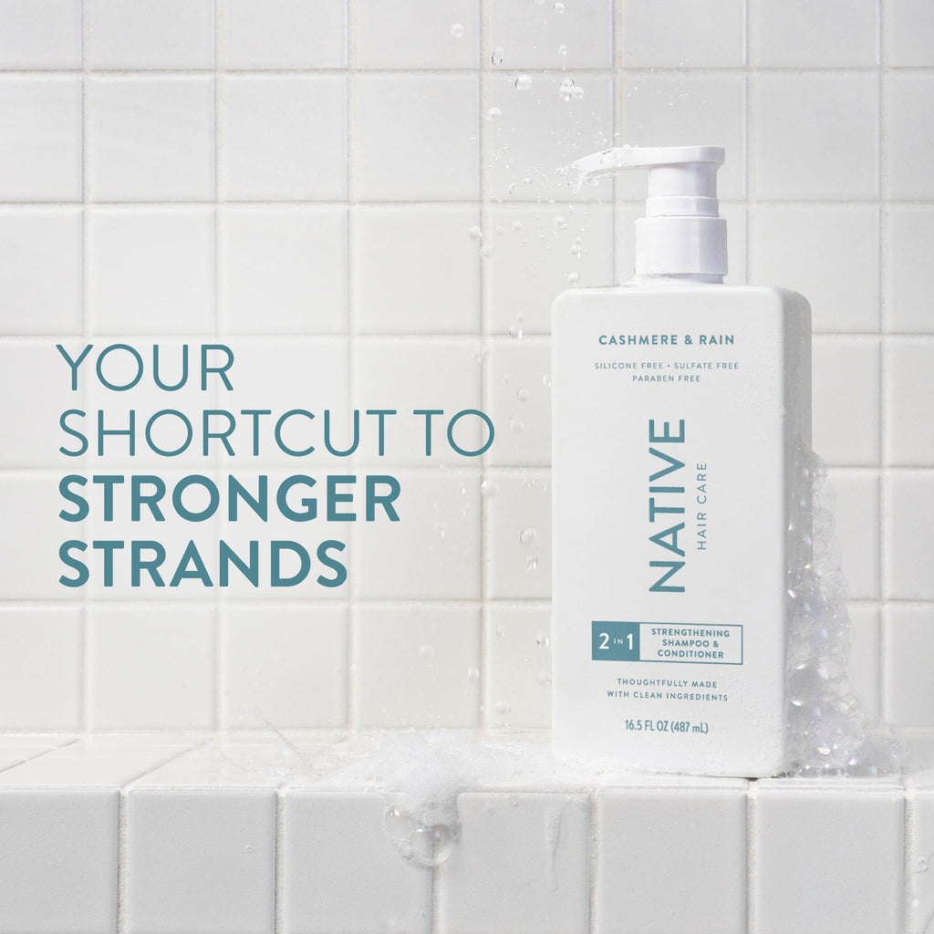 Strengthening 2-in-1 Shampoo & Conditioner - Cashmere & Rain / Classic / 16.5oz | Fresh Daily Routine