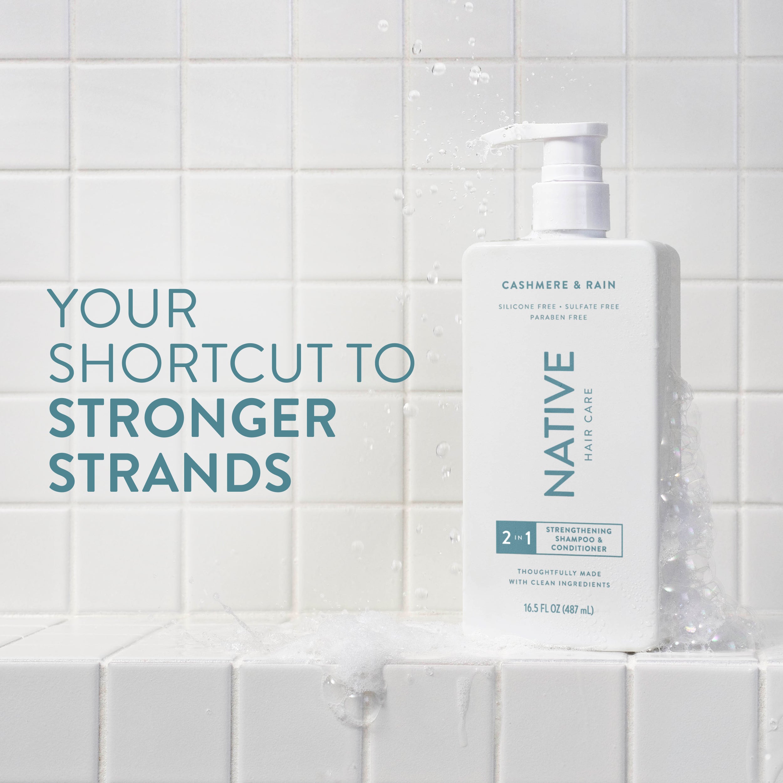 Strengthening 2-in-1 Shampoo & Conditioner - Cashmere & Rain / Classic / 16.5oz | Fresh Daily Routine