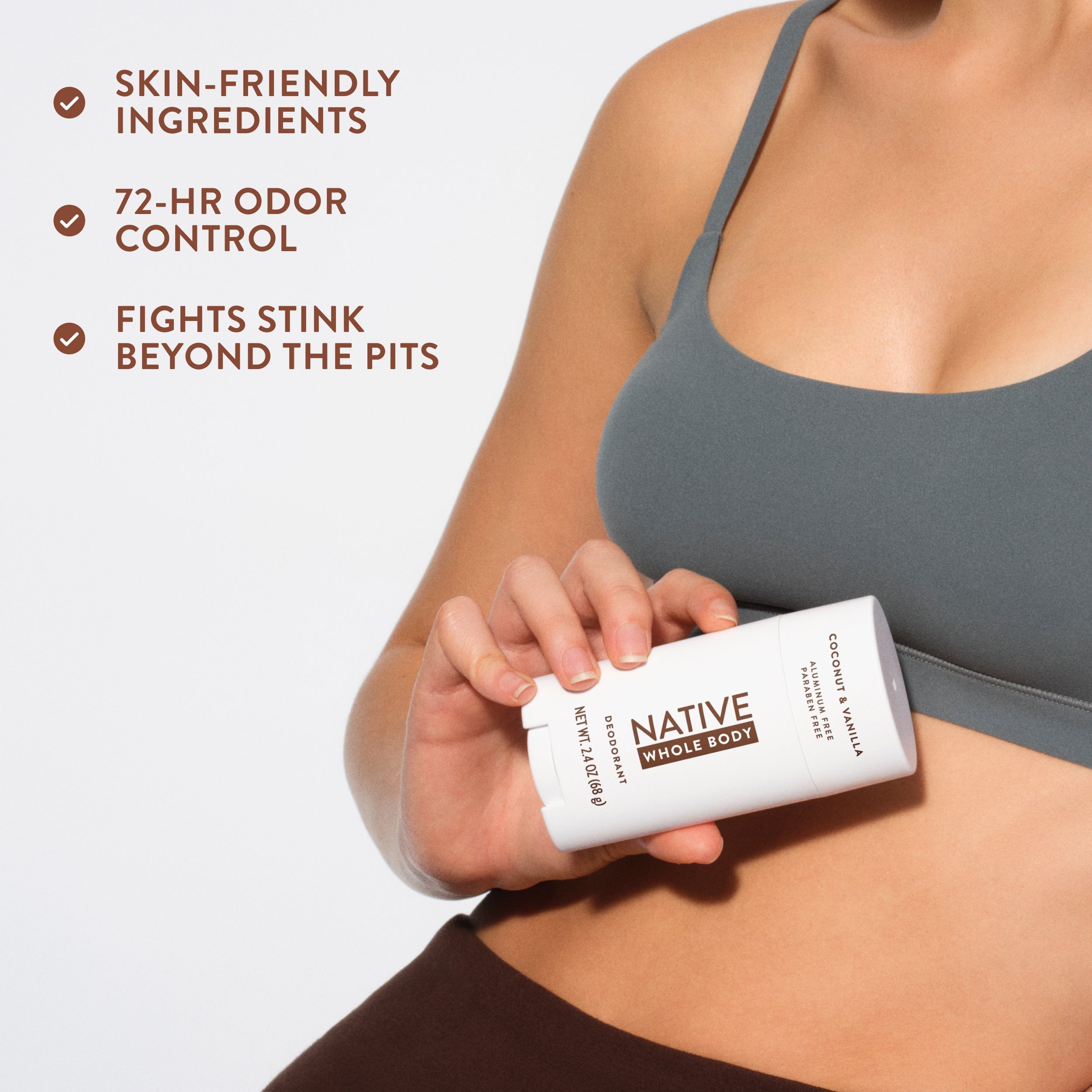 Whole Body Deodorant Stick - Coconut & Vanilla / Classic / 2.4oz | Fresh Daily Routine