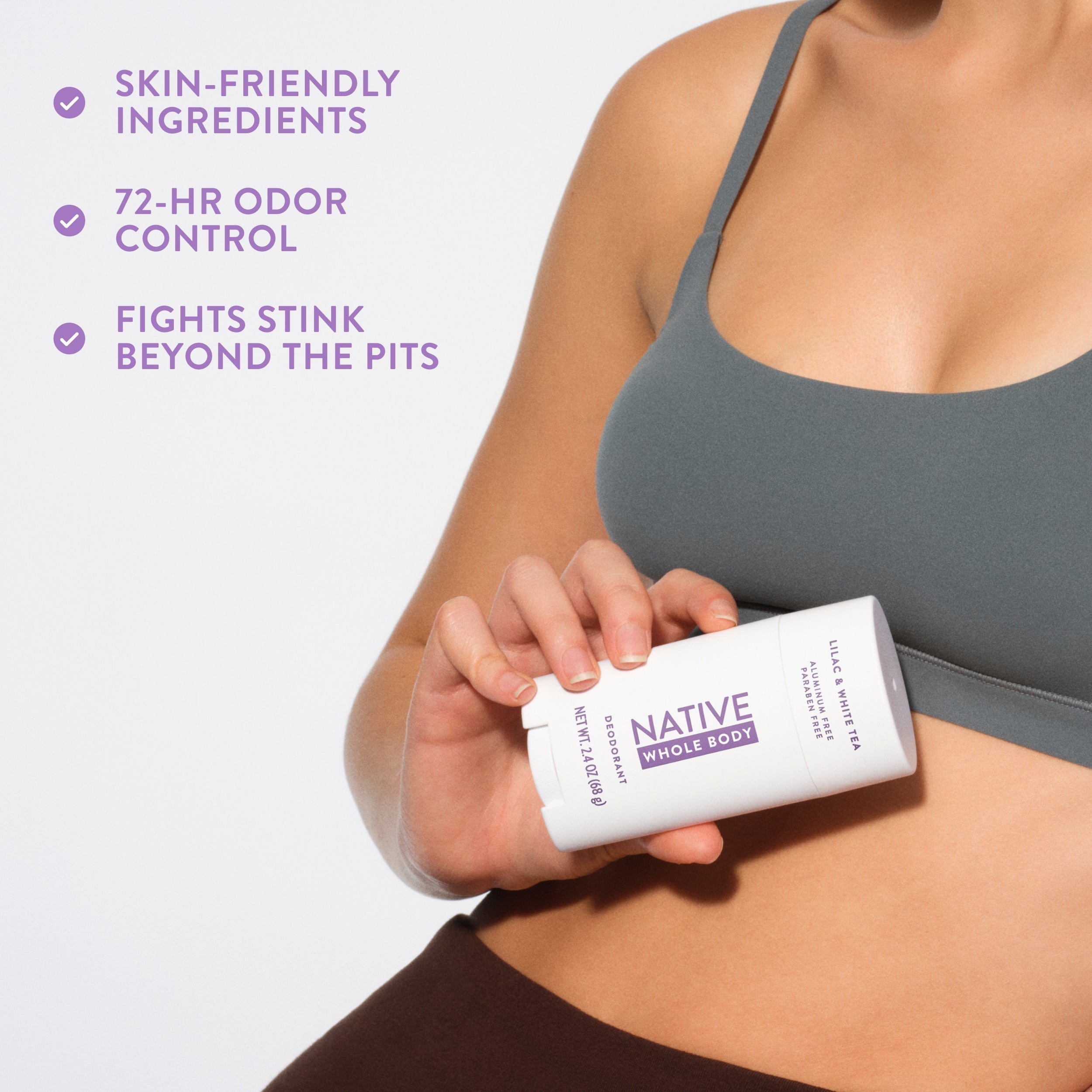 Whole Body Deodorant Stick - Lilac & White Tea / Classic / 2.4oz | Fresh Daily Routine