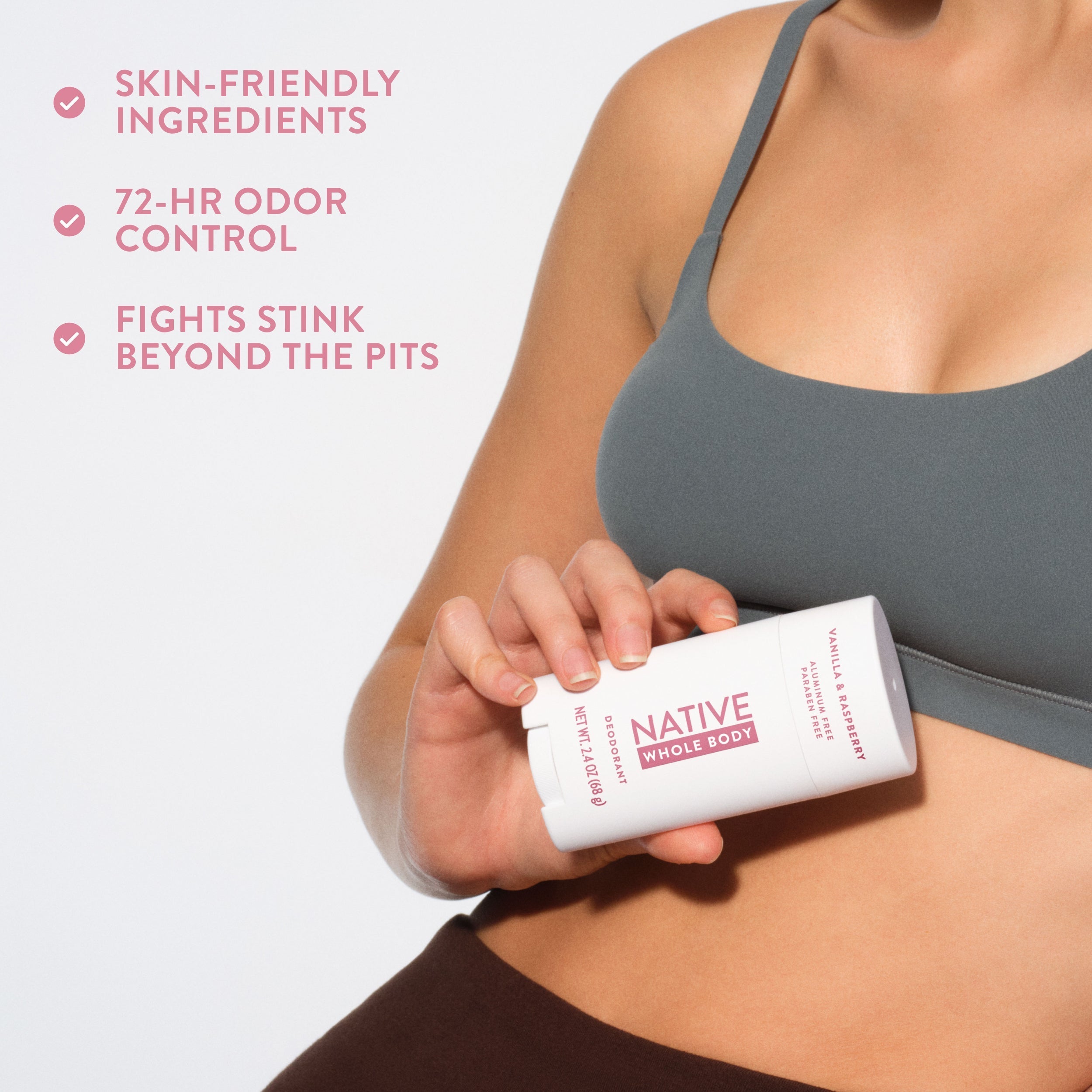 Whole Body Deodorant Stick - Vanilla & Raspberry / Classic / 2.4oz | Fresh Daily Routine