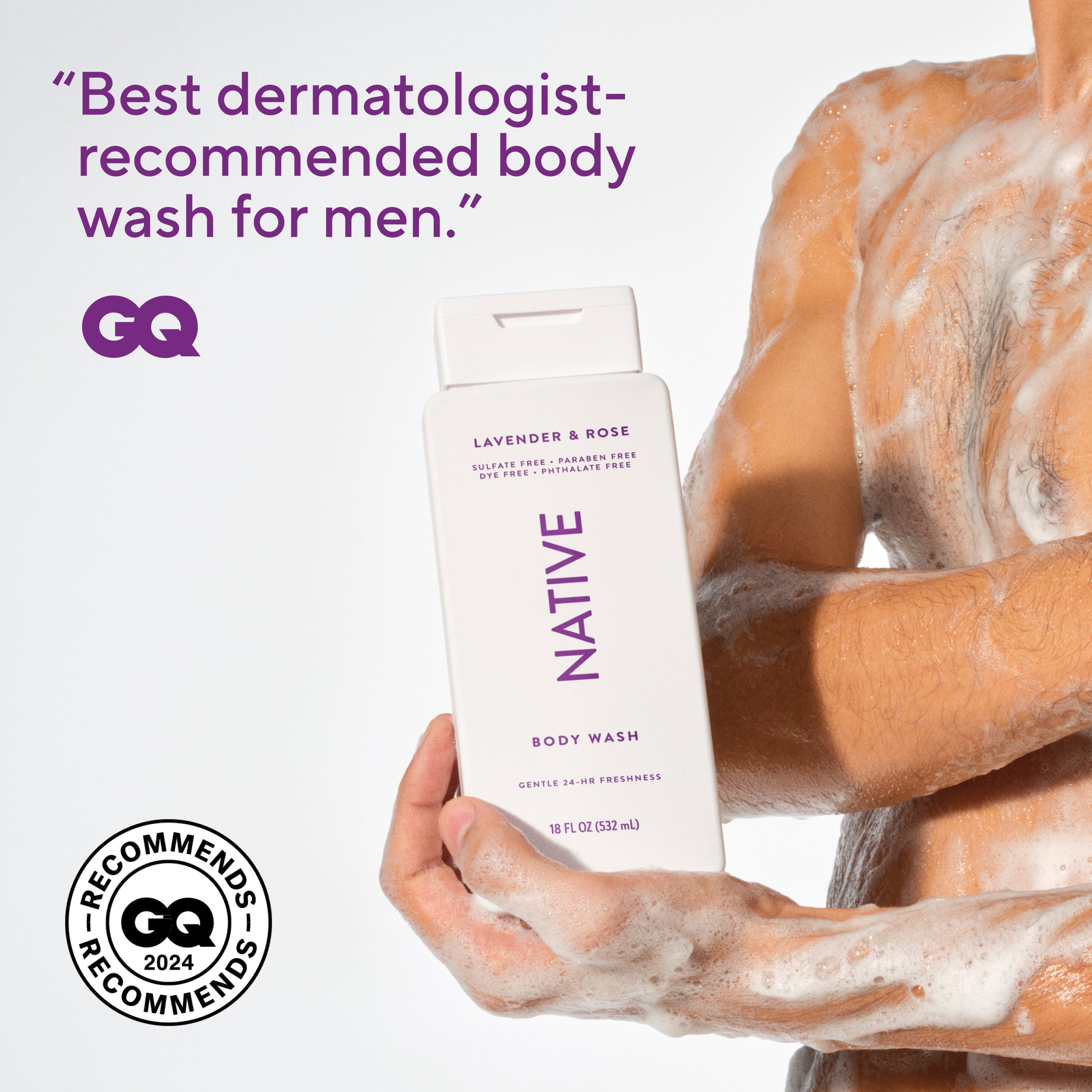 Body Wash - Lavender & Rose / Classic / 18oz | Fresh Daily Routine