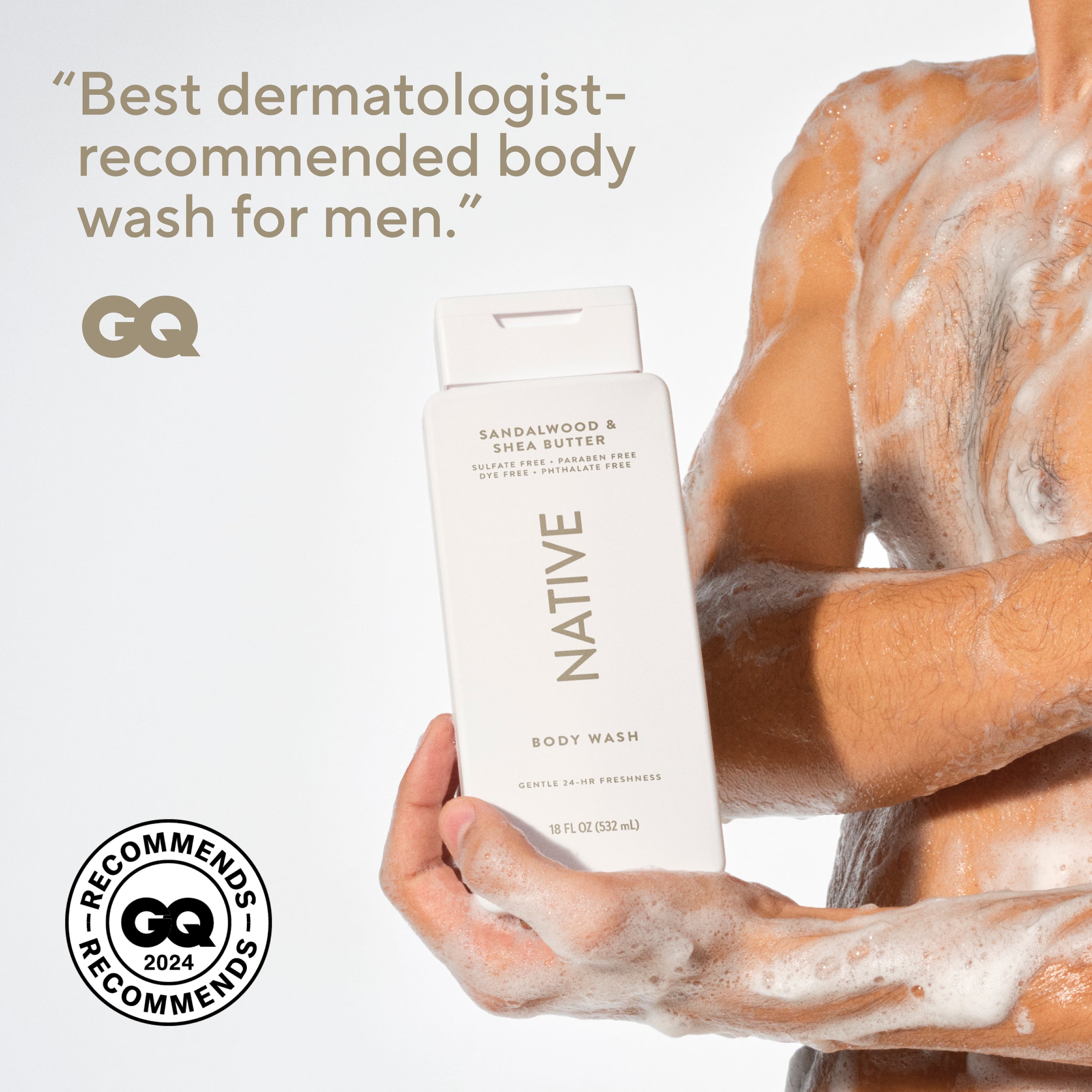 Body Wash - Sandalwood & Shea Butter / Classic / 18oz | Fresh Daily Routine
