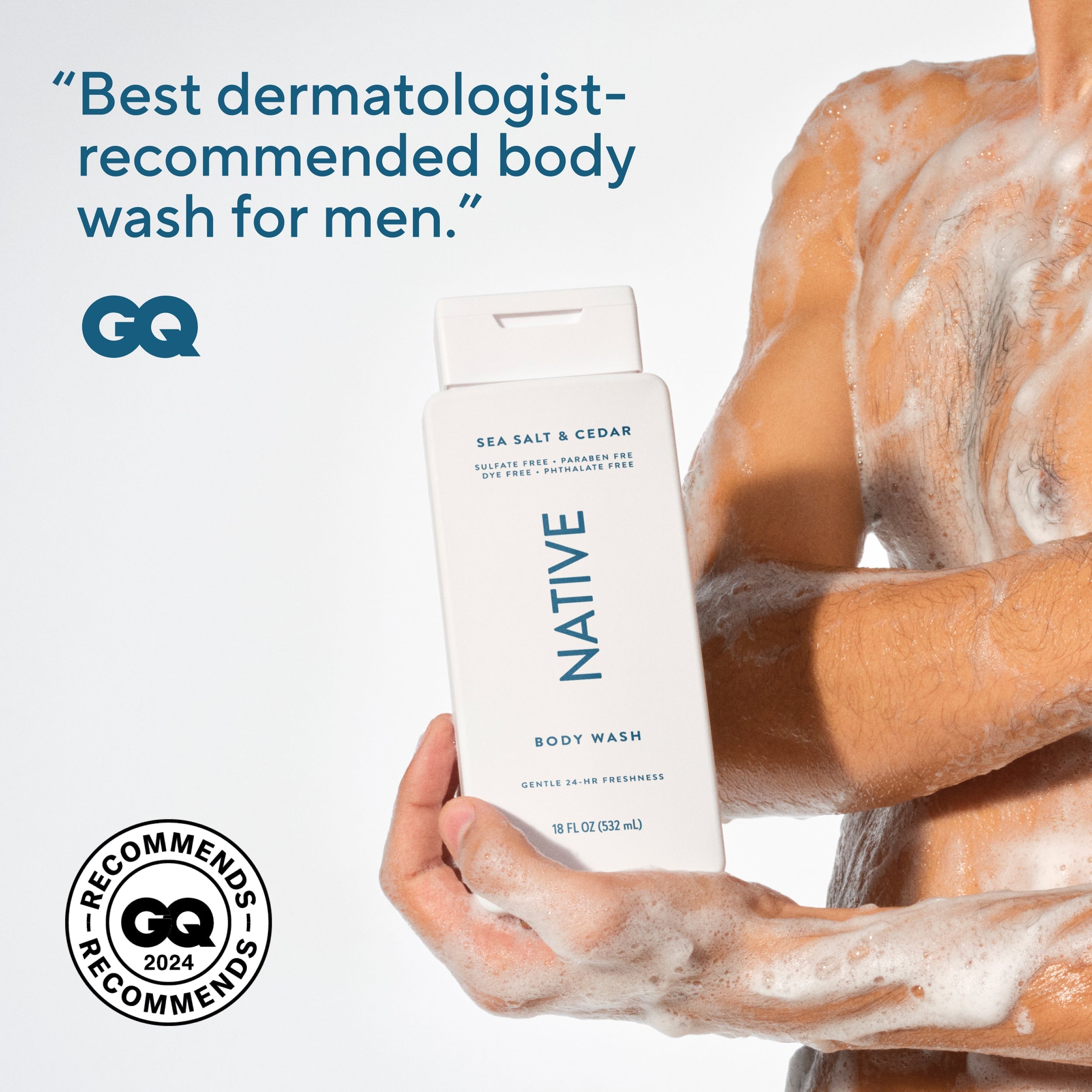 Body Wash - Sea Salt & Cedar / Classic / 18oz | Fresh Daily Routine