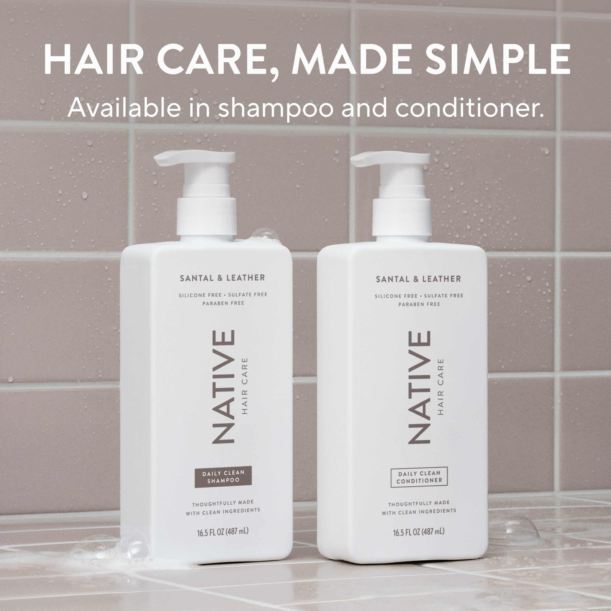 Daily Clean Shampoo - Santal & Leather / Classic / 16.5oz | Fresh Daily Routine