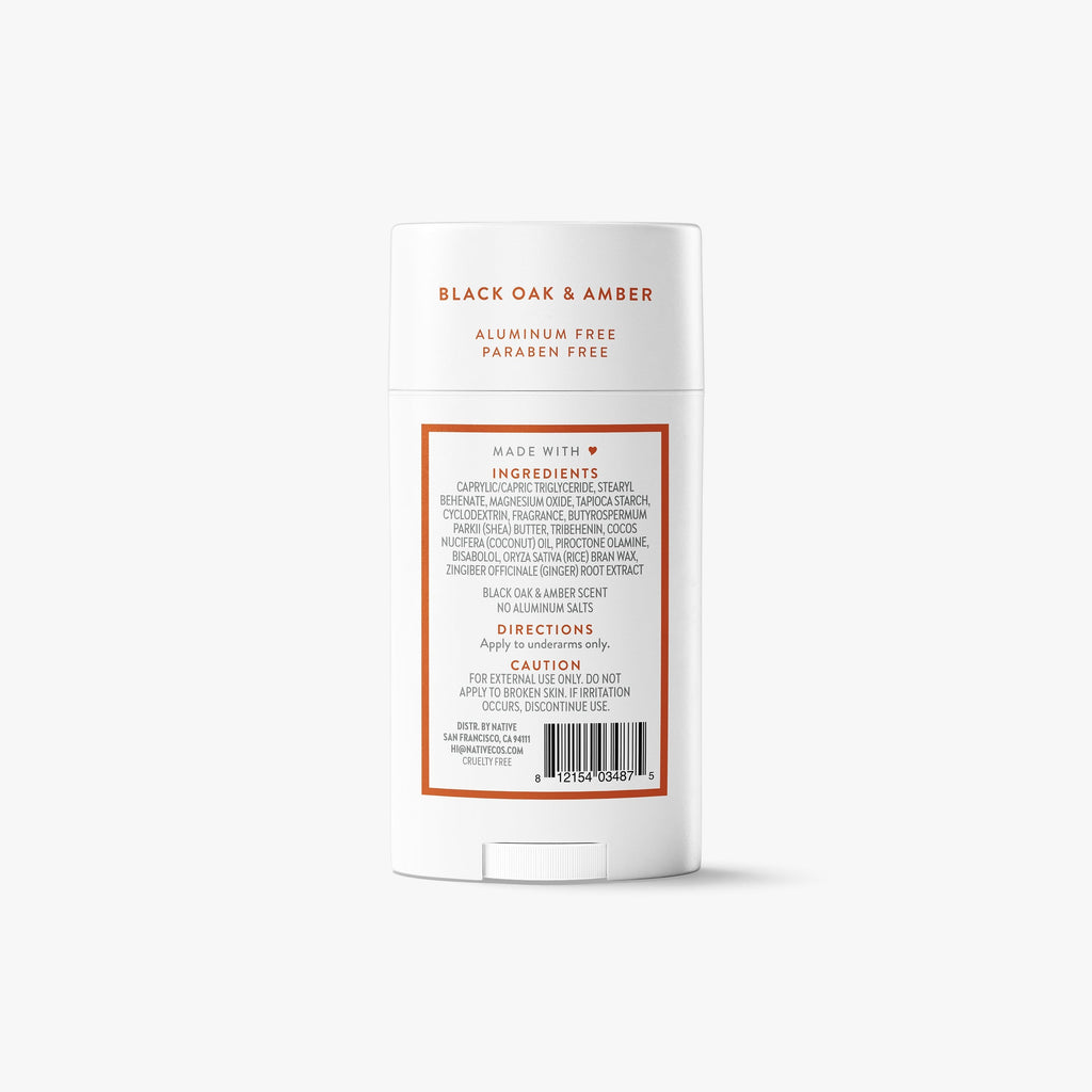 Deodorant Stick - Black Oak & Amber / Classic / 2.65oz | Fresh Daily Routine