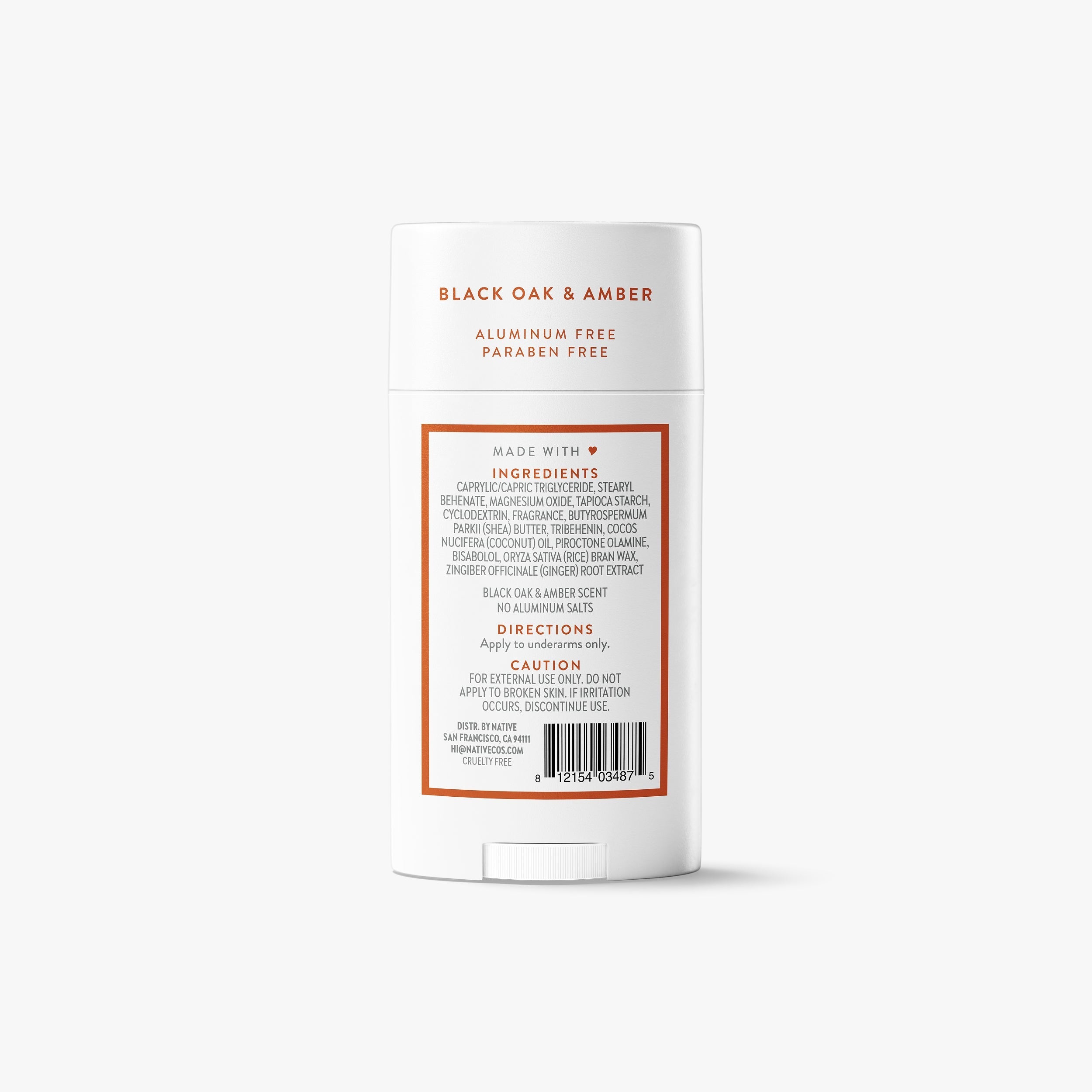 Deodorant Stick - Black Oak & Amber / Classic / 2.65oz | Fresh Daily Routine
