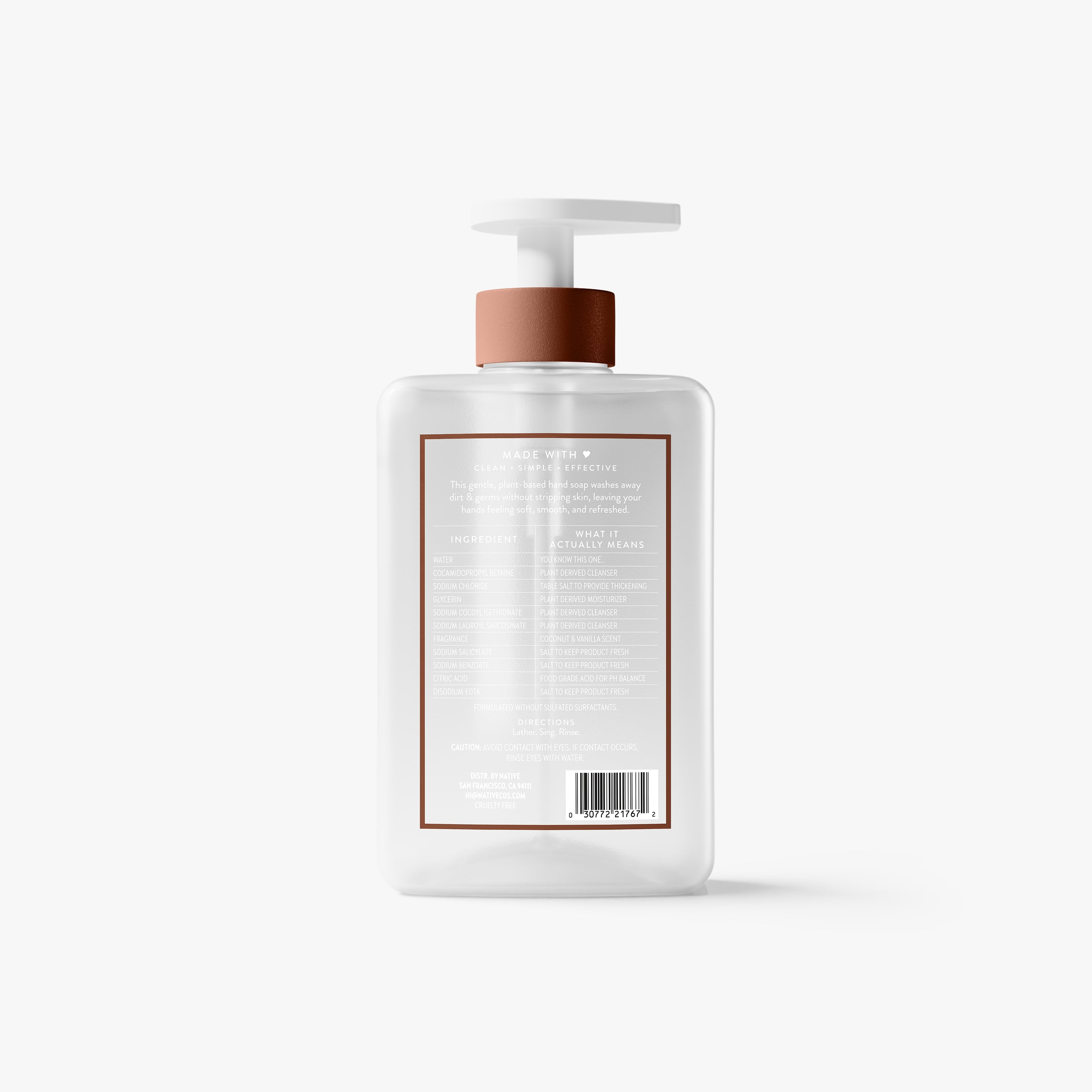Hand Soap - Coconut & Vanilla / Classic / 13oz | Fresh Daily Routine