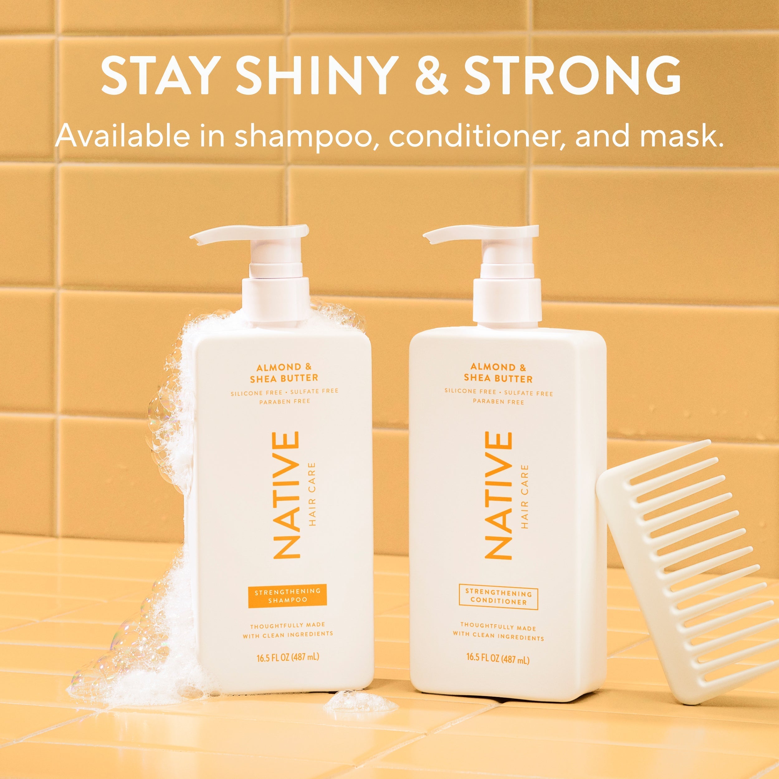Strengthening Shampoo - Almond & Shea Butter / Classic / 16.5oz | Fresh Daily Routine
