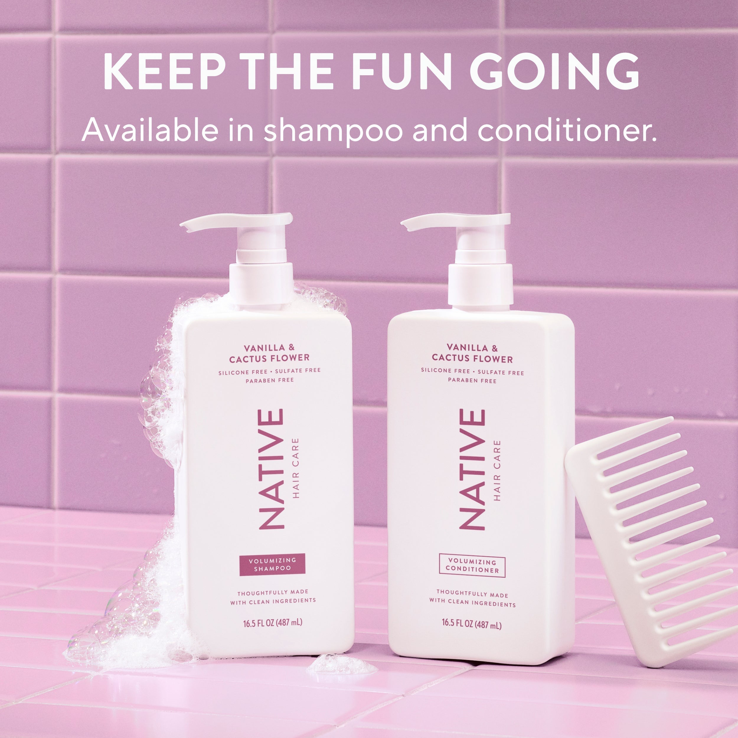 Volumizing Shampoo - Vanilla & Cactus Flower / Classic / 16.5oz | Fresh Daily Routine