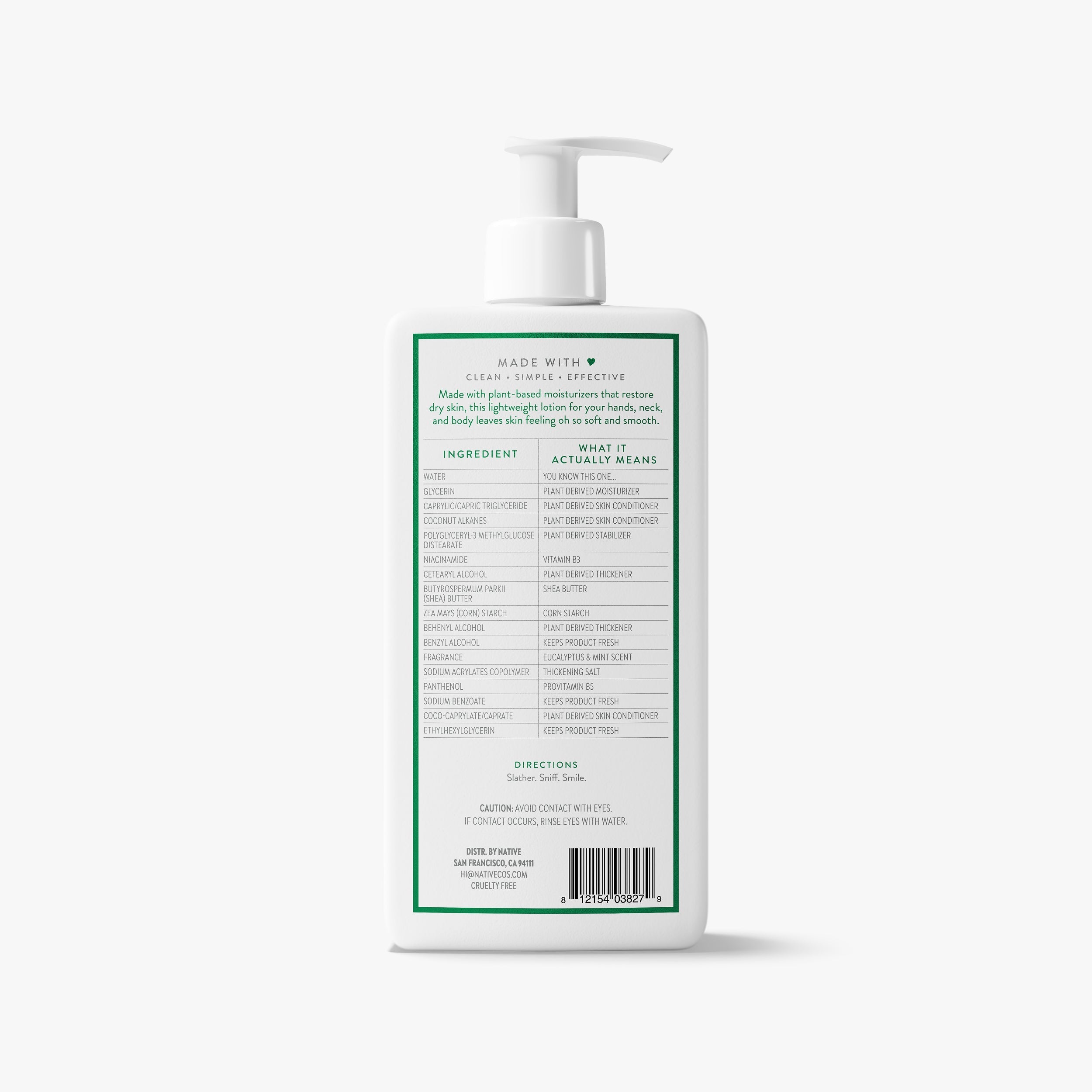 Body Lotion - Eucalyptus & Mint / Classic / 16.5oz | Fresh Daily Routine