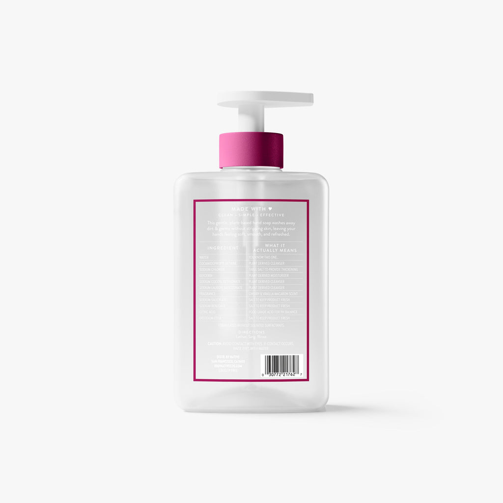 Hand Soap - Cherry & Vanilla Macaron / Classic / 13oz | Fresh Daily Routine