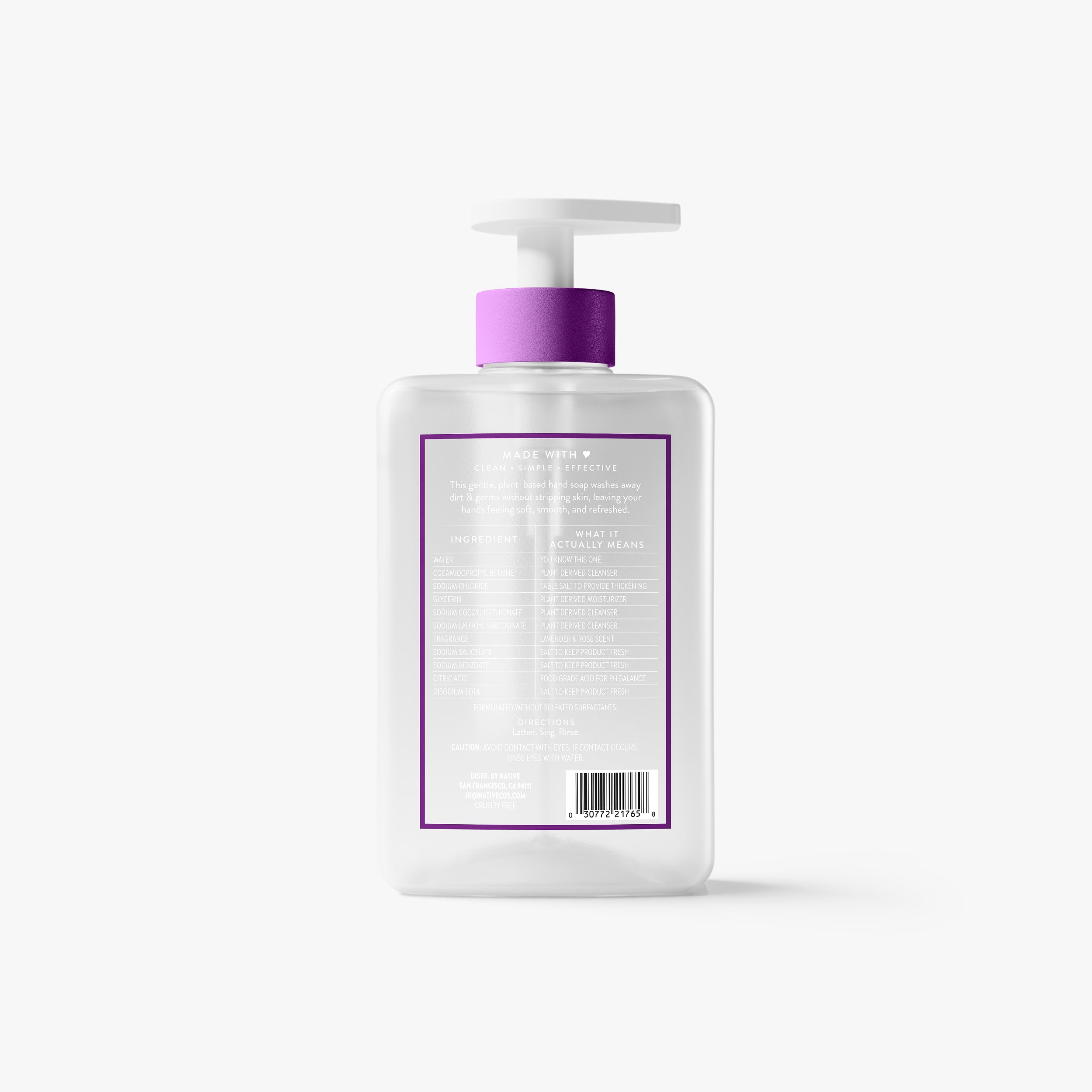 Hand Soap - Lavender & Rose / Classic / 13oz | Fresh Daily Routine