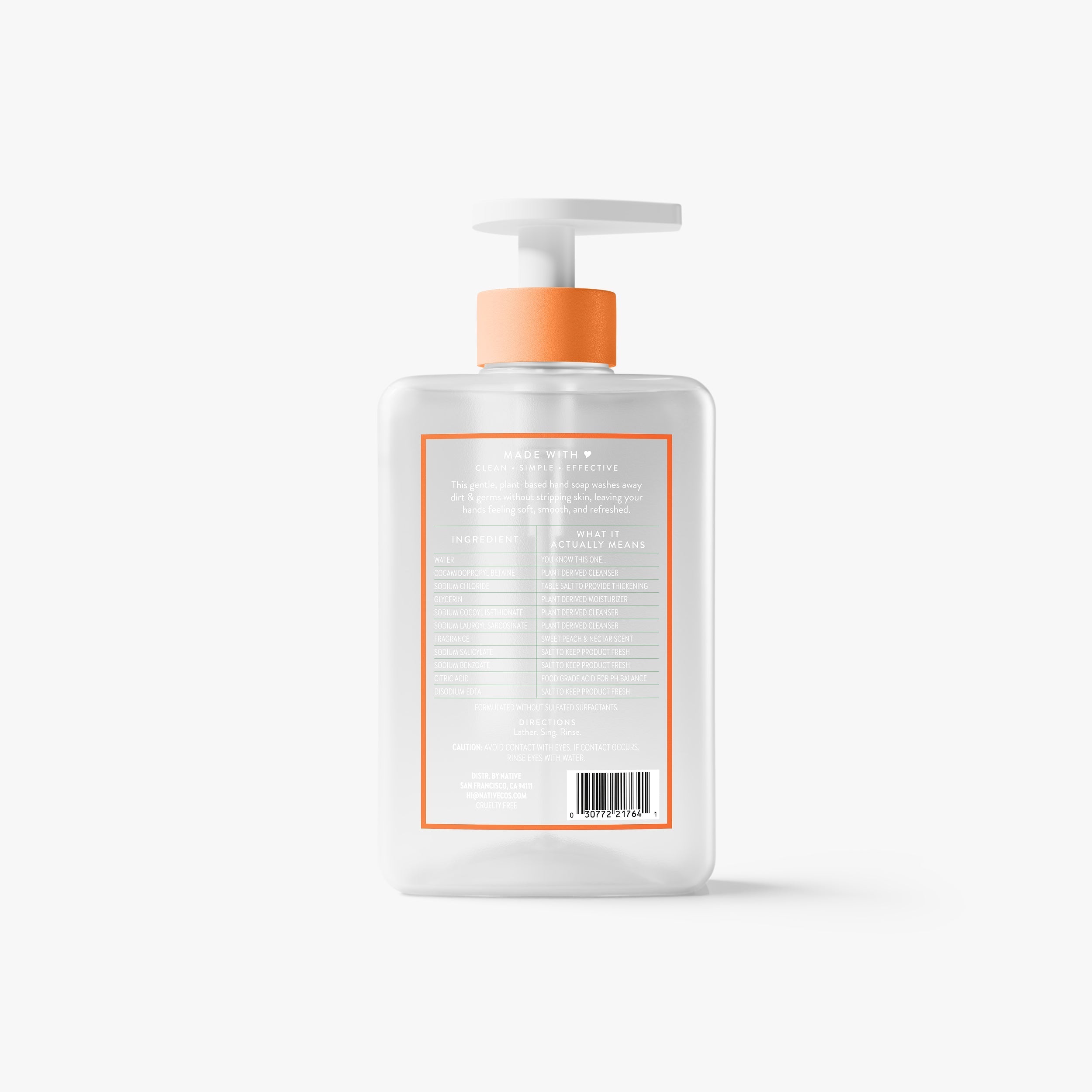 Hand Soap - Sweet Peach & Nectar / Classic / 13oz | Fresh Daily Routine