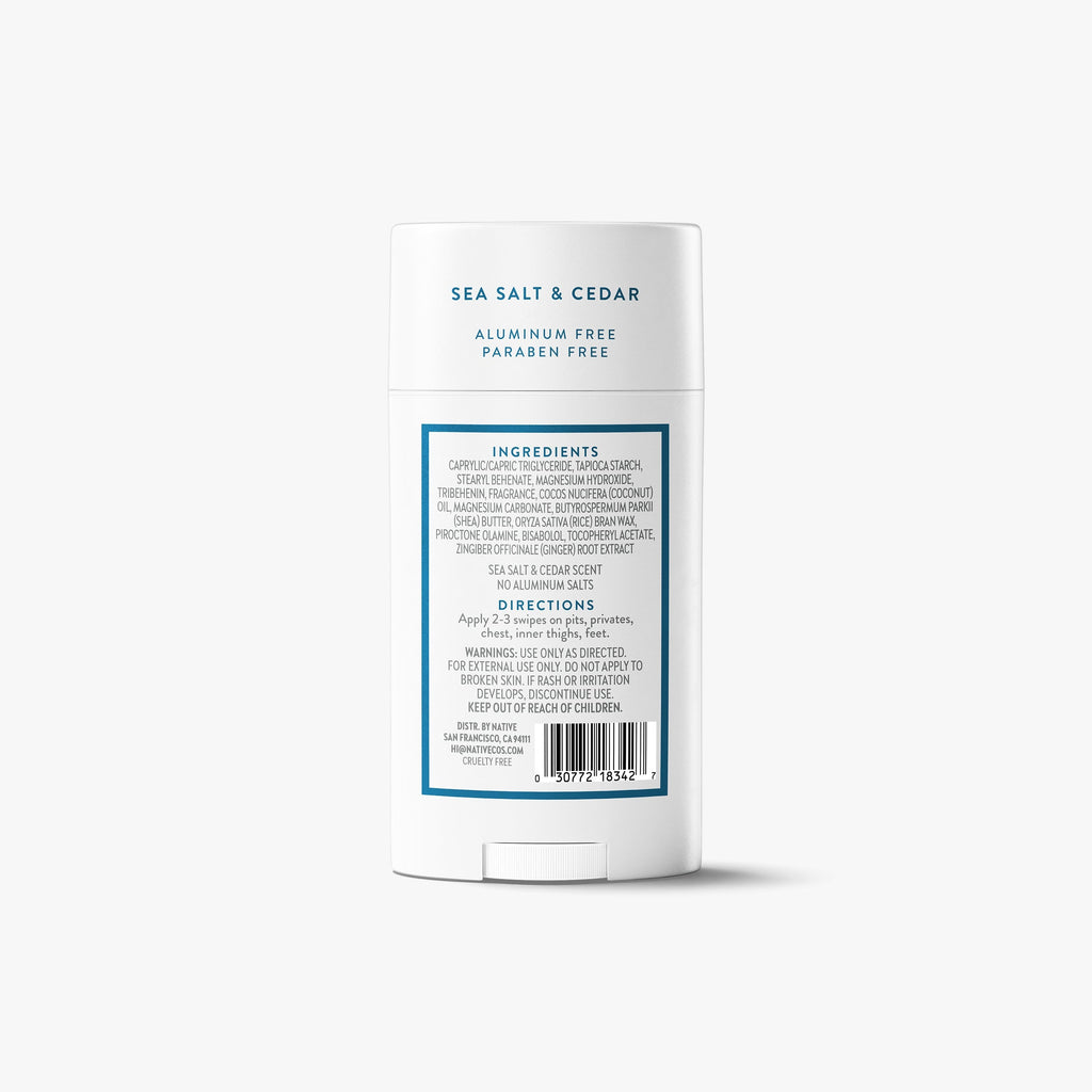 Whole Body Deodorant Stick - Sea Salt & Cedar / Classic / 2.4oz | Fresh Daily Routine