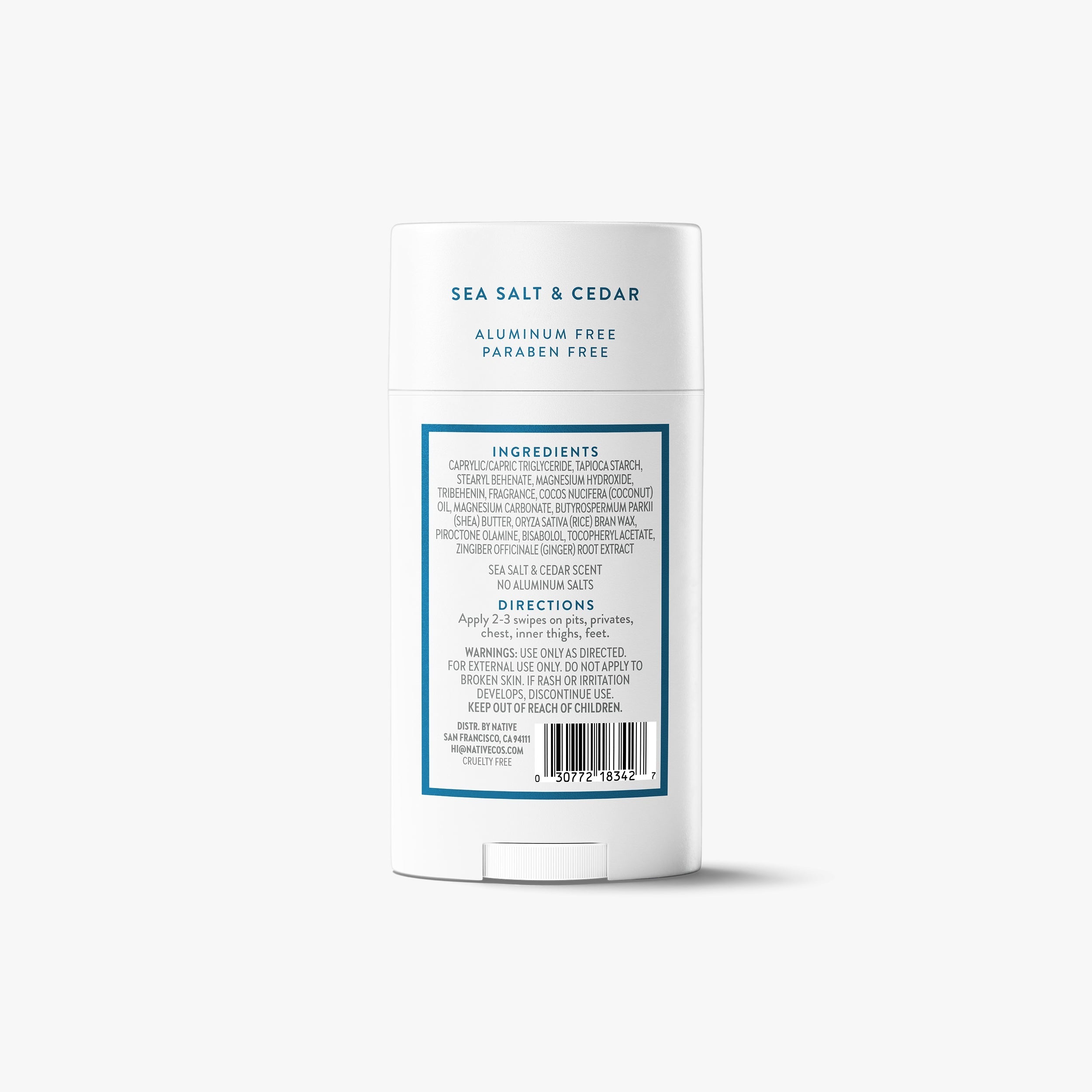 Whole Body Deodorant Stick - Sea Salt & Cedar / Classic / 2.4oz | Fresh Daily Routine