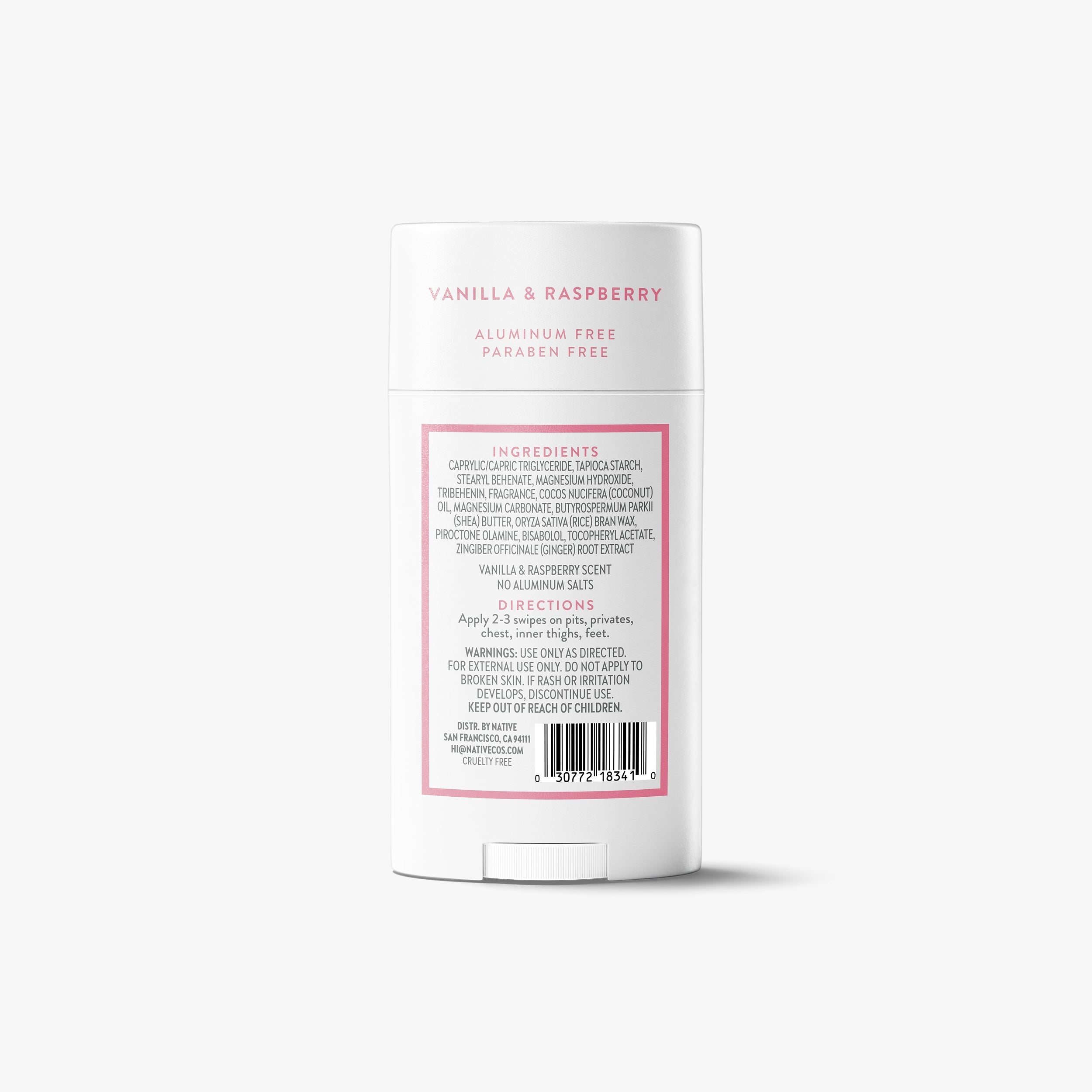Whole Body Deodorant Stick - Vanilla & Raspberry / Classic / 2.4oz | Fresh Daily Routine