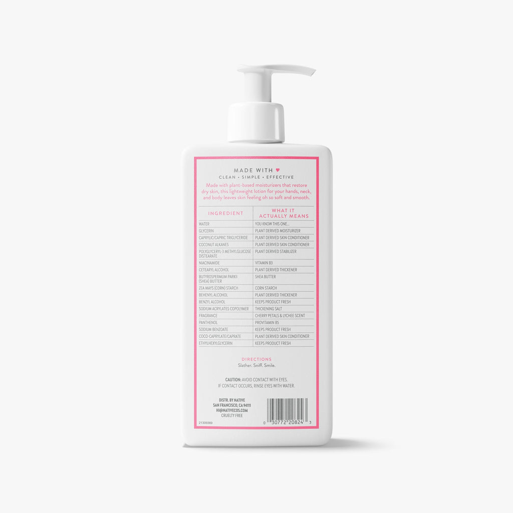 Body Lotion - Cherry Petals & Lychee / Classic / 16.5oz | Fresh Daily Routine