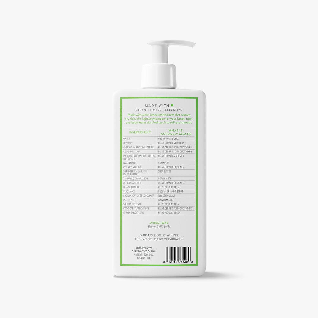 Body Lotion - Cucumber & Mint / Classic / 16.5oz | Fresh Daily Routine