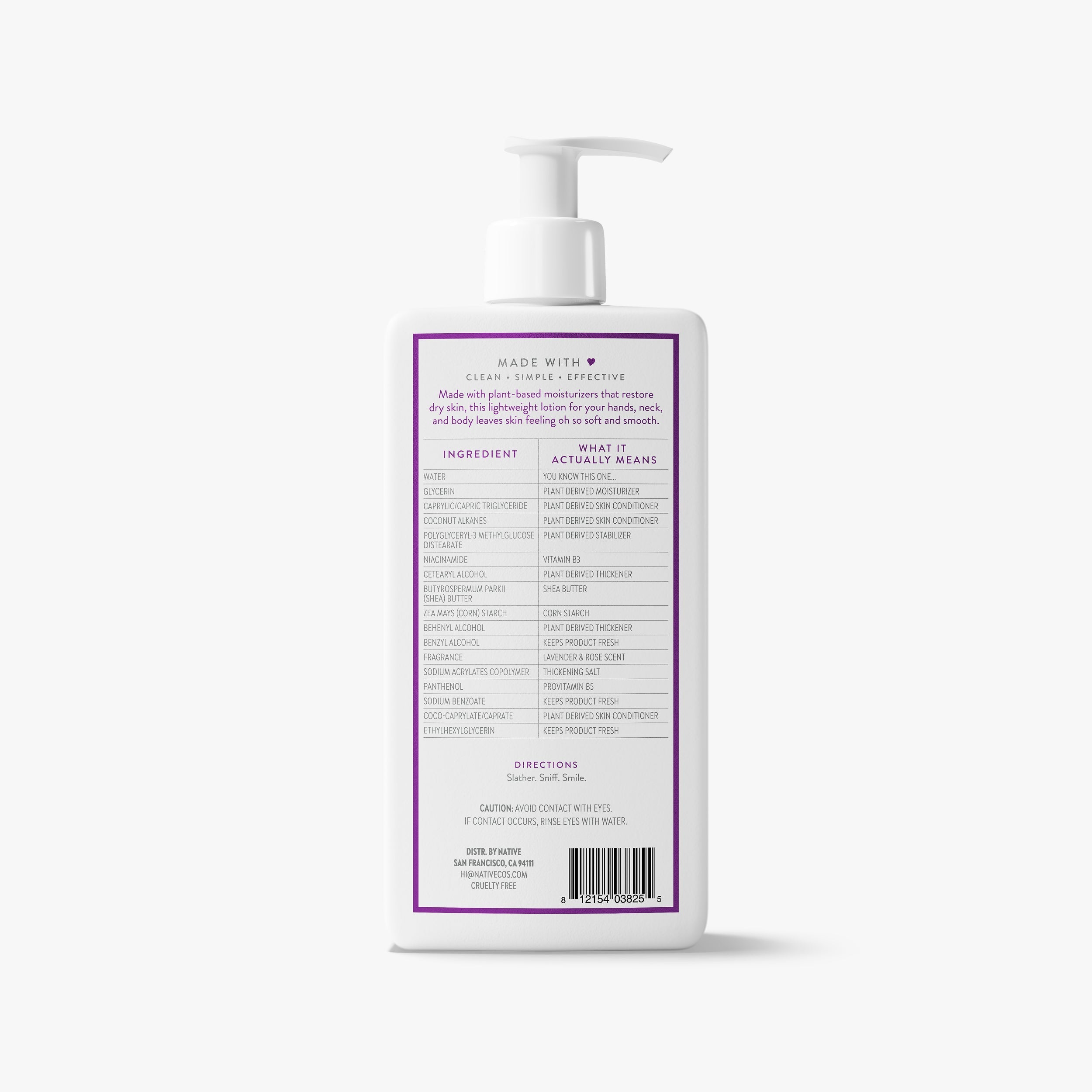 Body Lotion - Lavender & Rose / Classic / 16.5oz | Fresh Daily Routine