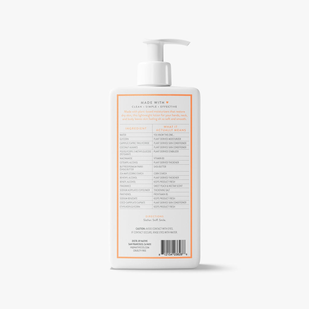 Body Lotion - Sweet Peach & Nectar / Classic / 16.5oz | Fresh Daily Routine