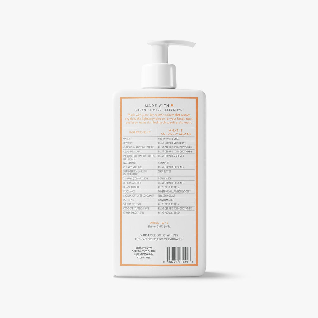 Body Lotion - Toasted Vanilla & Honey / Classic / 16.5oz | Fresh Daily Routine