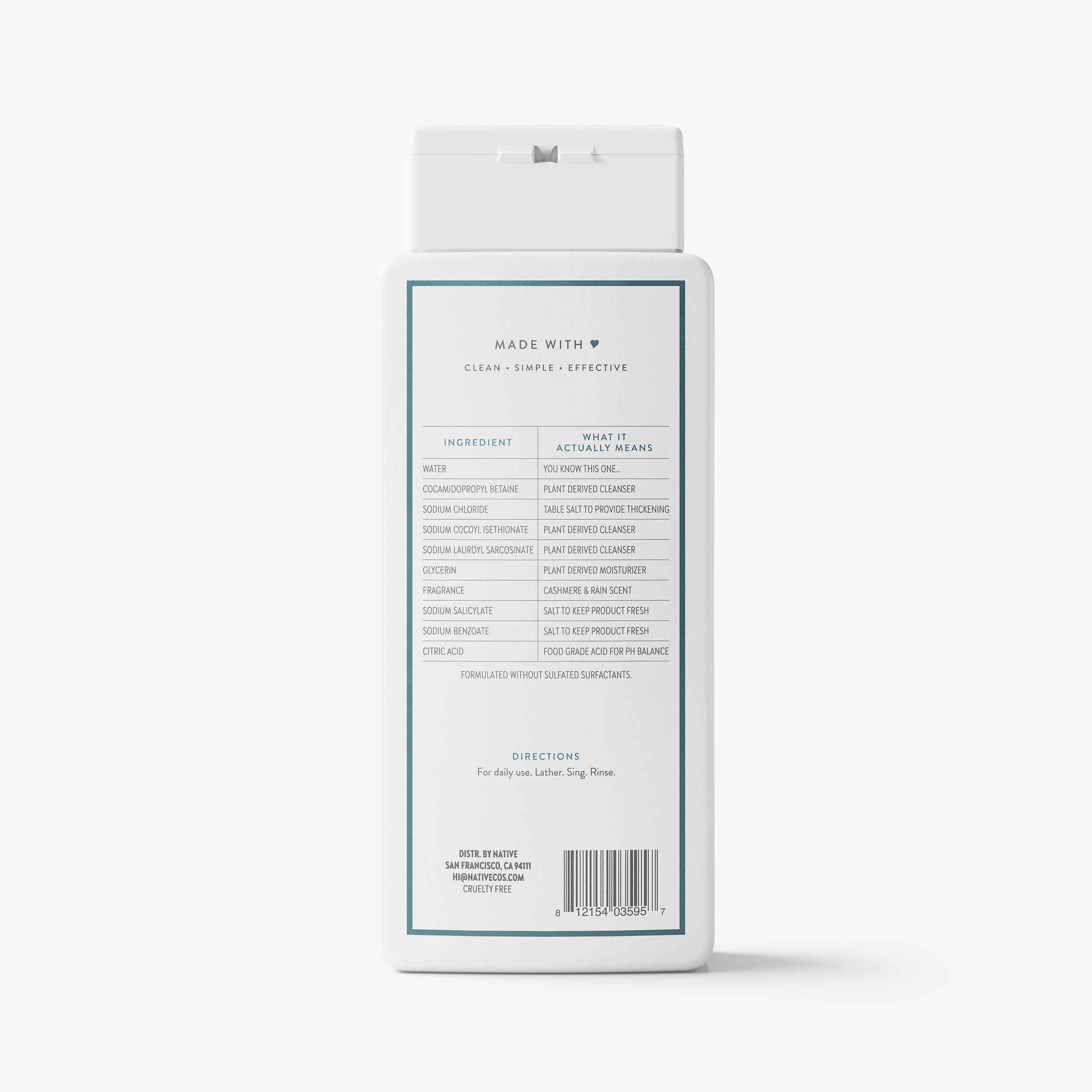 Body Wash - Cashmere & Rain / Classic / 18oz | Fresh Daily Routine