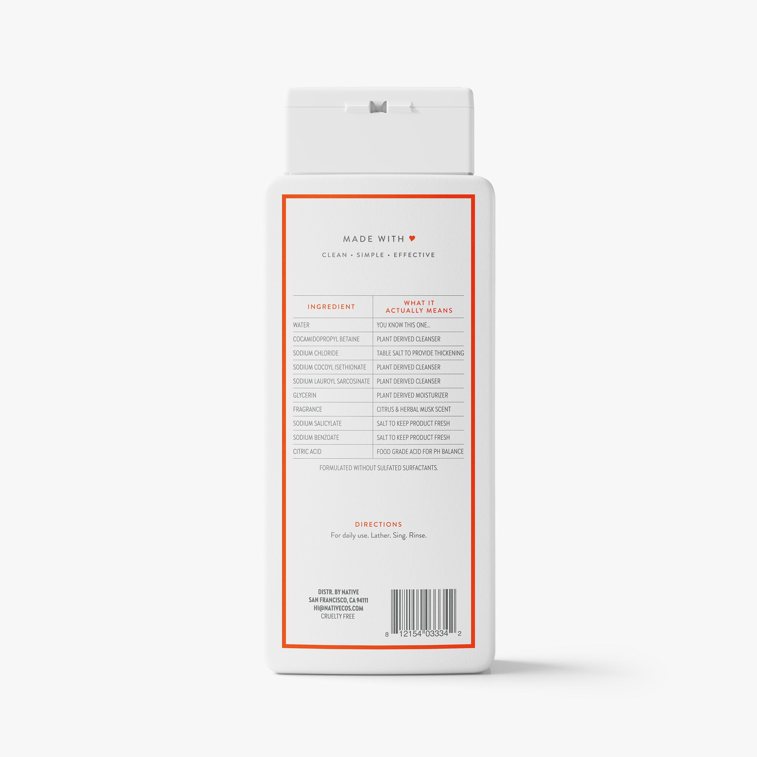 Body Wash - Citrus & Herbal Musk / Classic / 18oz | Fresh Daily Routine