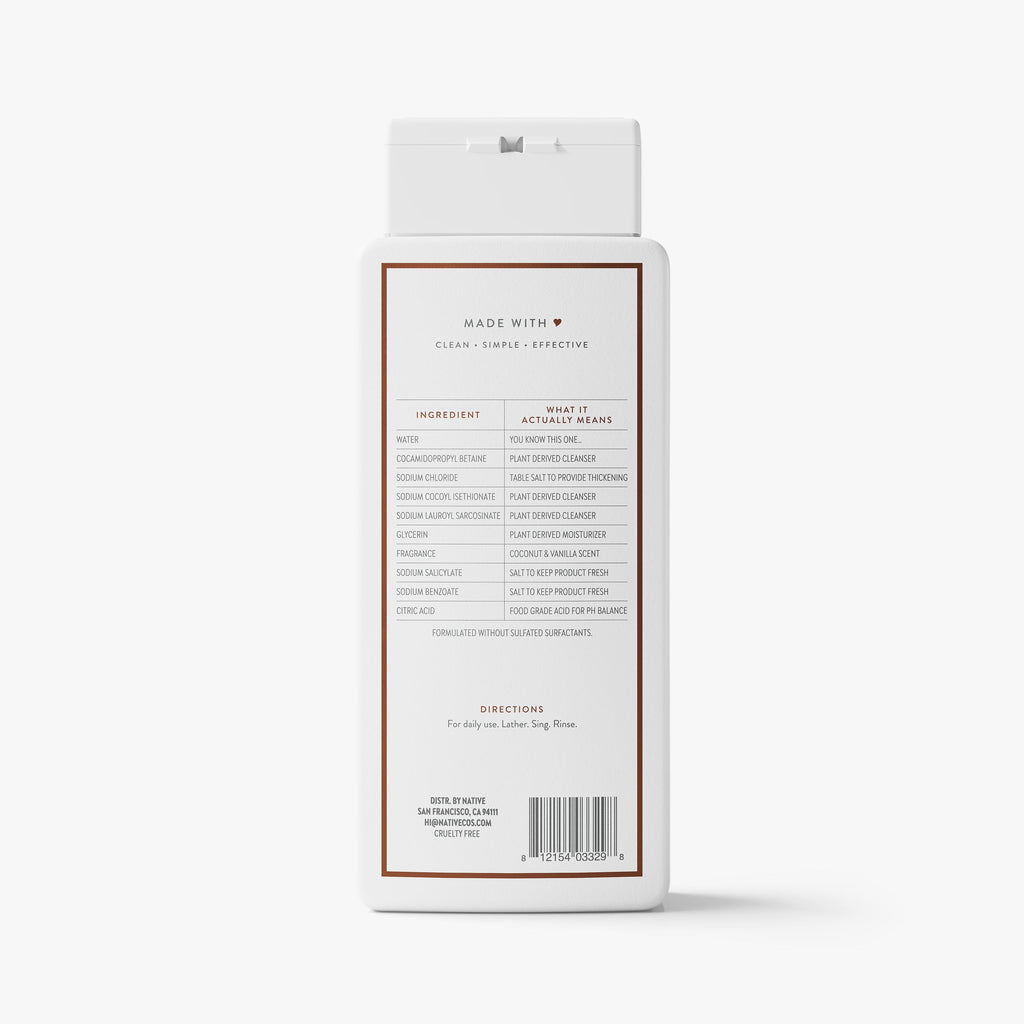 Body Wash - Coconut & Vanilla / Classic / 18oz | Fresh Daily Routine