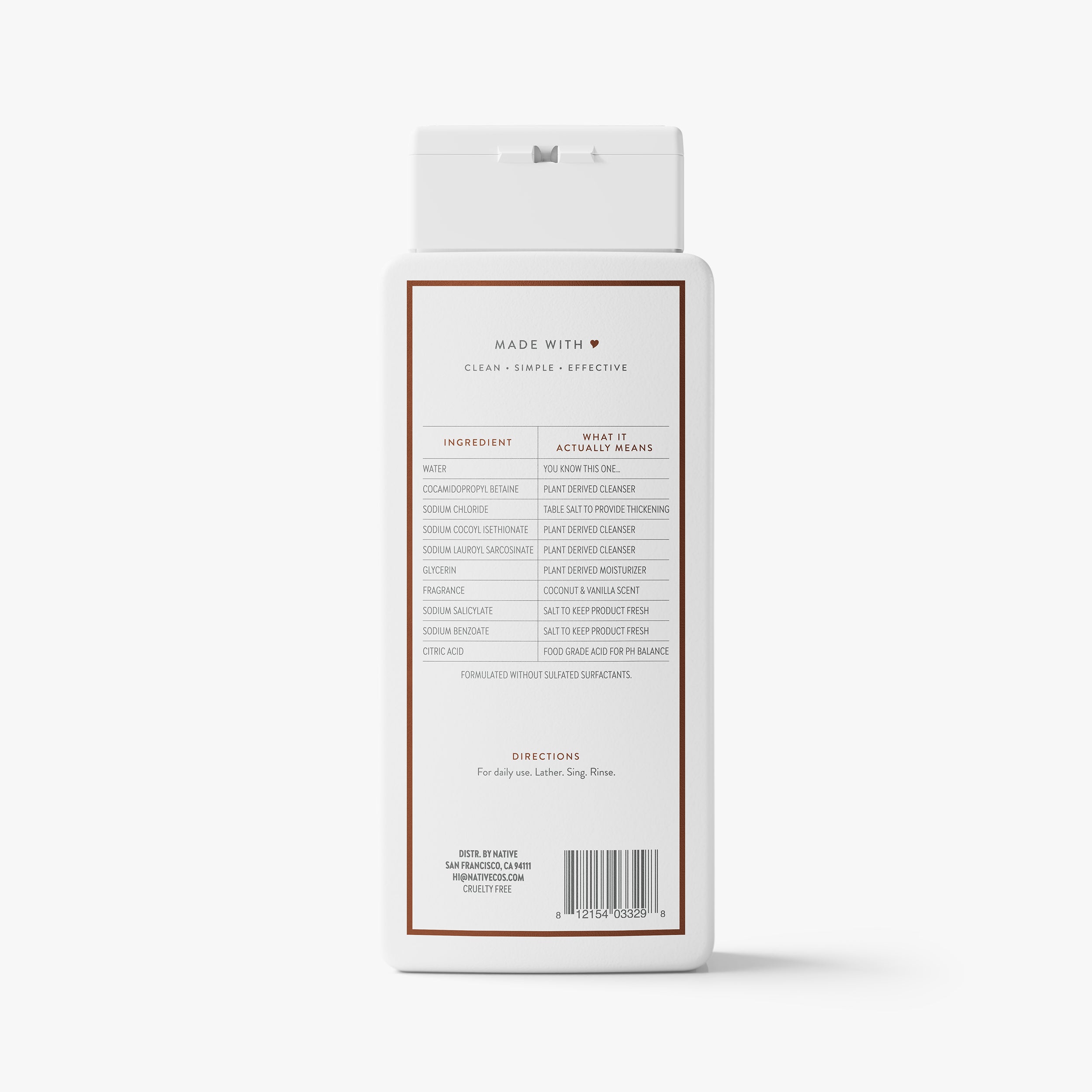 Body Wash - Coconut & Vanilla / Classic / 18oz | Fresh Daily Routine
