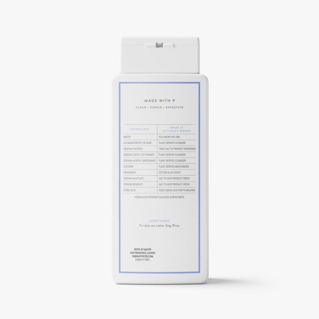 Body Wash - Cotton & Lily / Classic / 18oz | Fresh Daily Routine