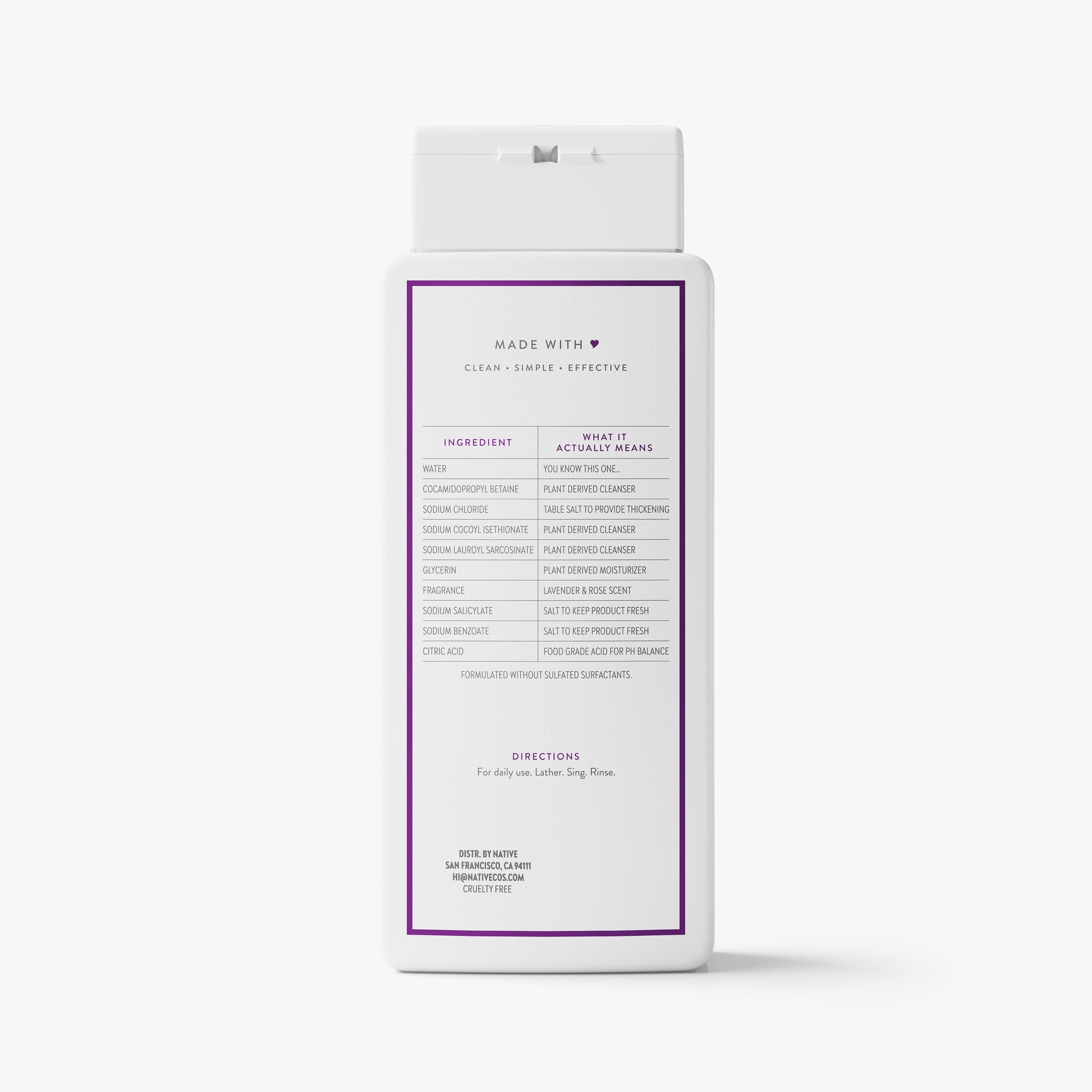 Body Wash - Lavender & Rose / Classic / 18oz | Fresh Daily Routine