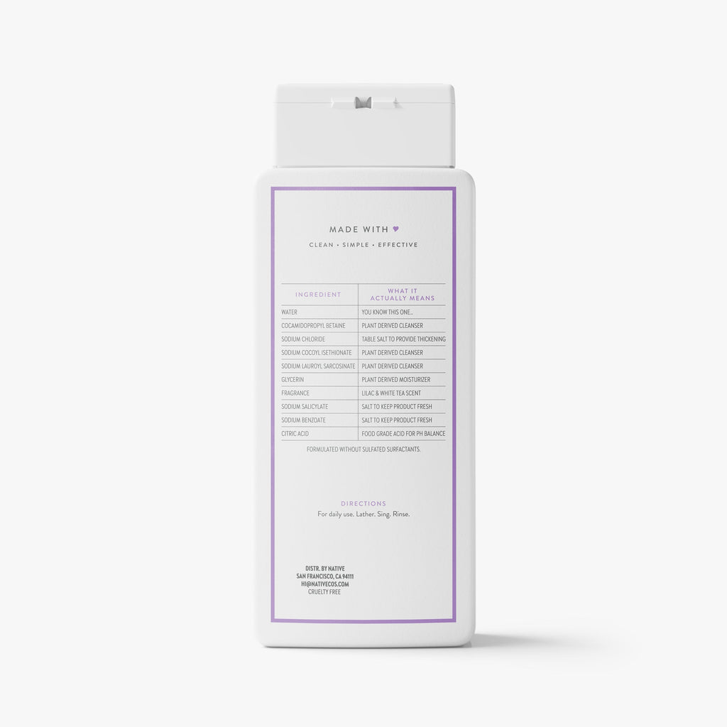 Body Wash - Lilac & White Tea / Classic / 18oz | Fresh Daily Routine