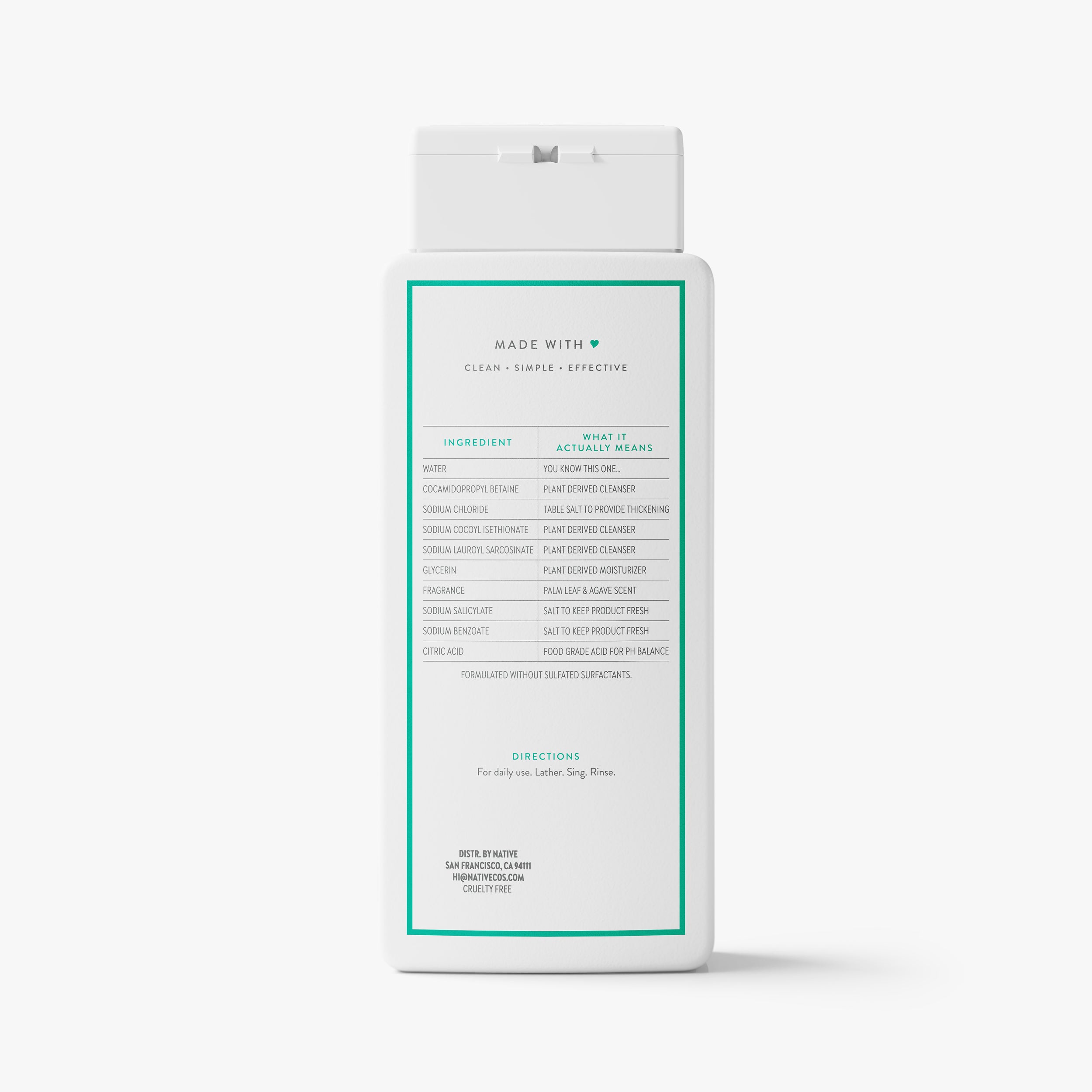 Body Wash - Palm Leaf & Agave / Classic / 18oz | Fresh Daily Routine