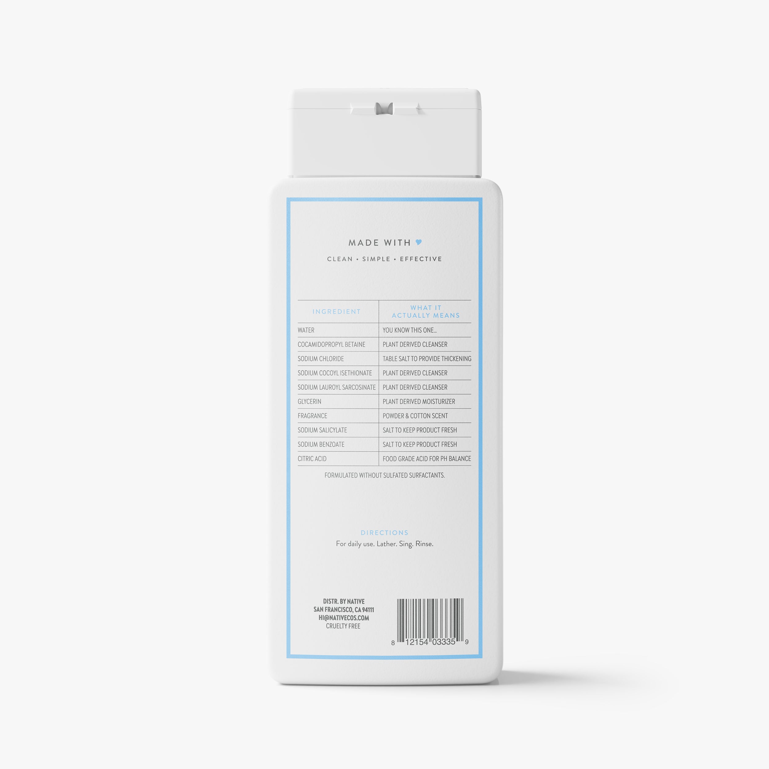 Body Wash - Powder & Cotton / Classic / 18oz | Fresh Daily Routine