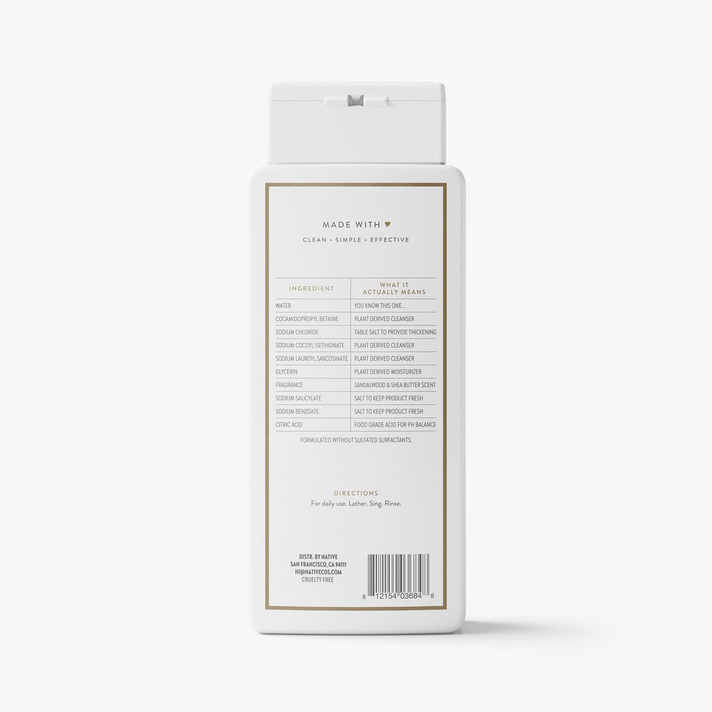 Body Wash - Sandalwood & Shea Butter / Classic / 18oz | Fresh Daily Routine