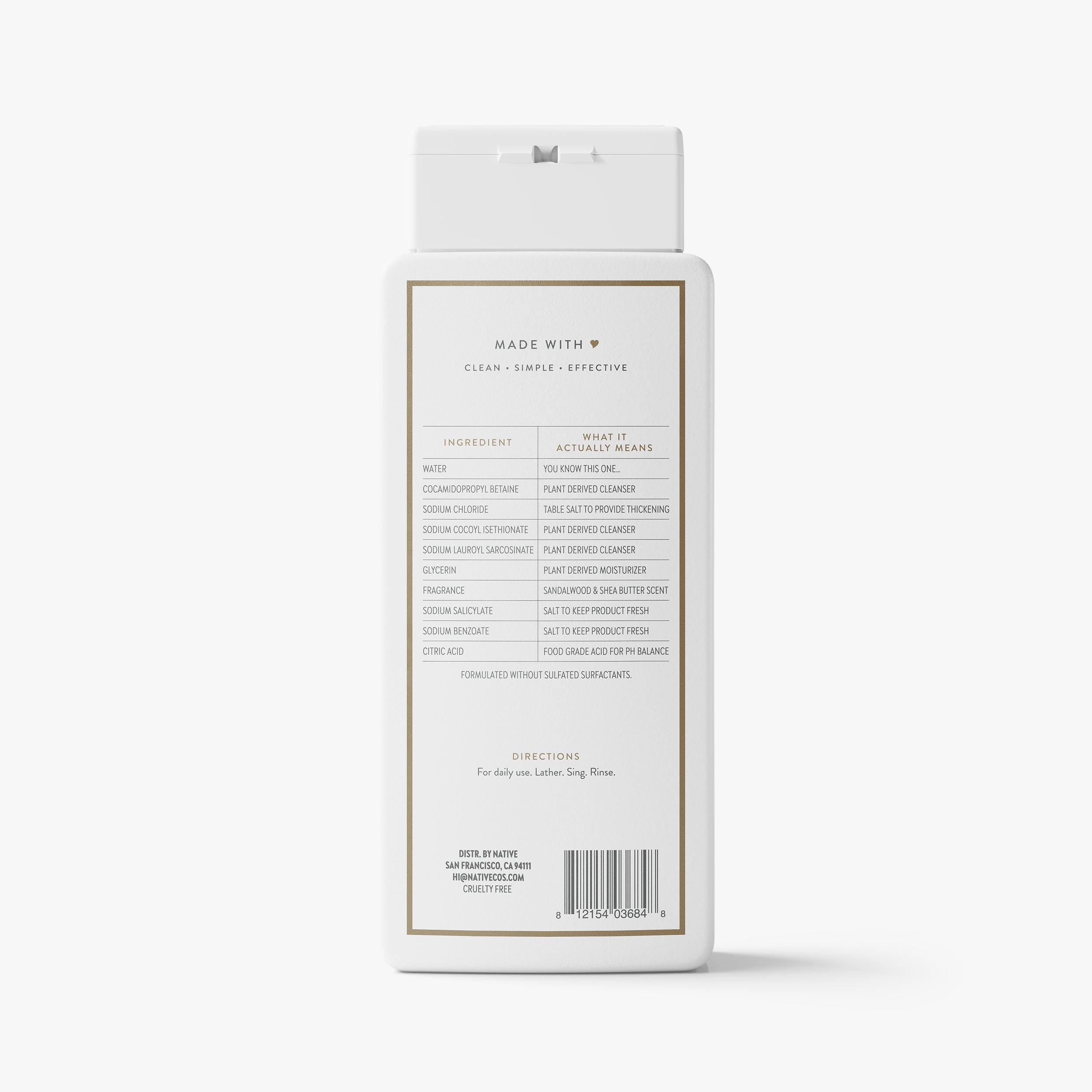 Body Wash - Sandalwood & Shea Butter / Classic / 18oz | Fresh Daily Routine