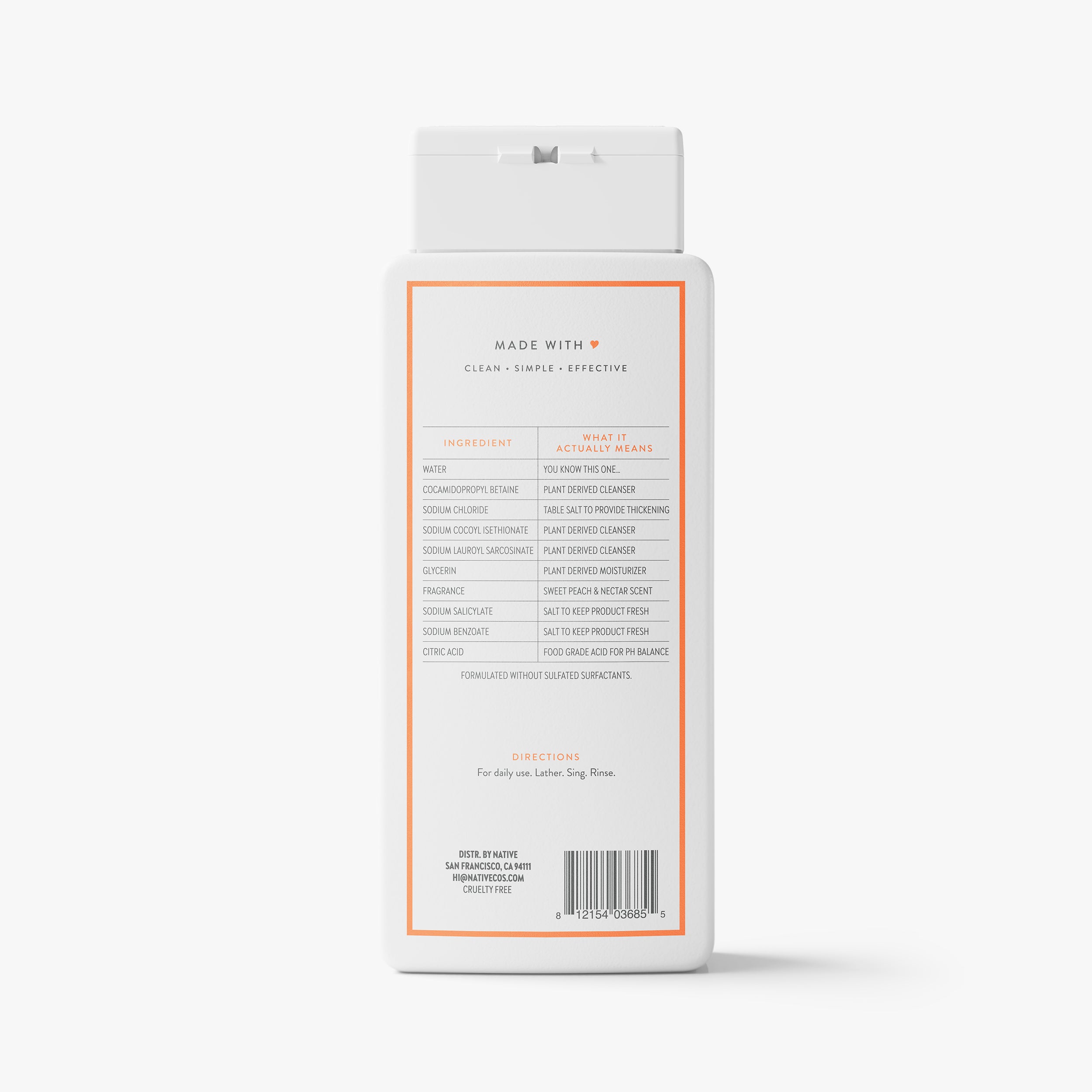 Body Wash - Sweet Peach & Nectar / Classic / 18oz | Fresh Daily Routine