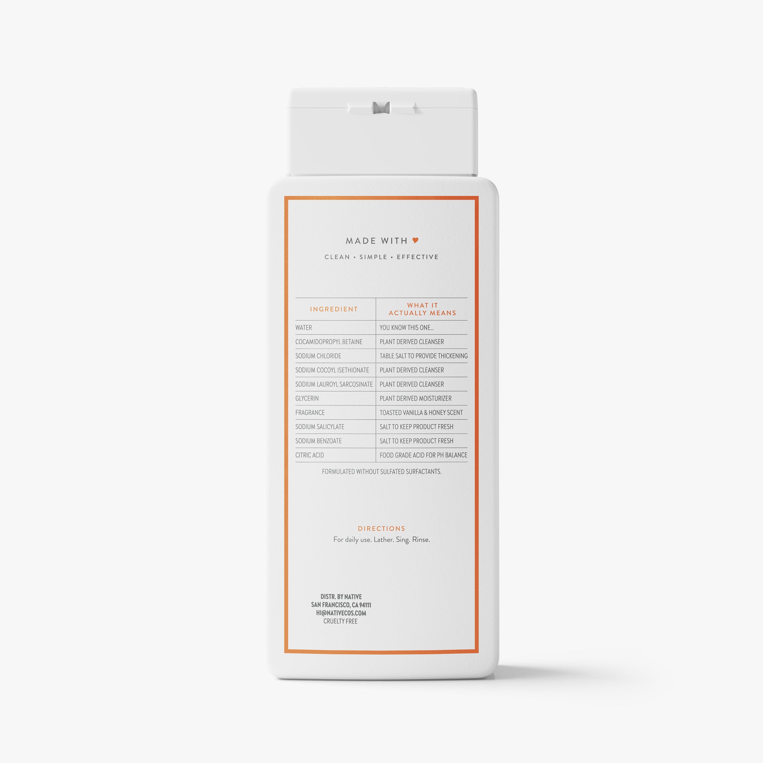 Body Wash - Toasted Vanilla & Honey / Classic / 18oz | Fresh Daily Routine