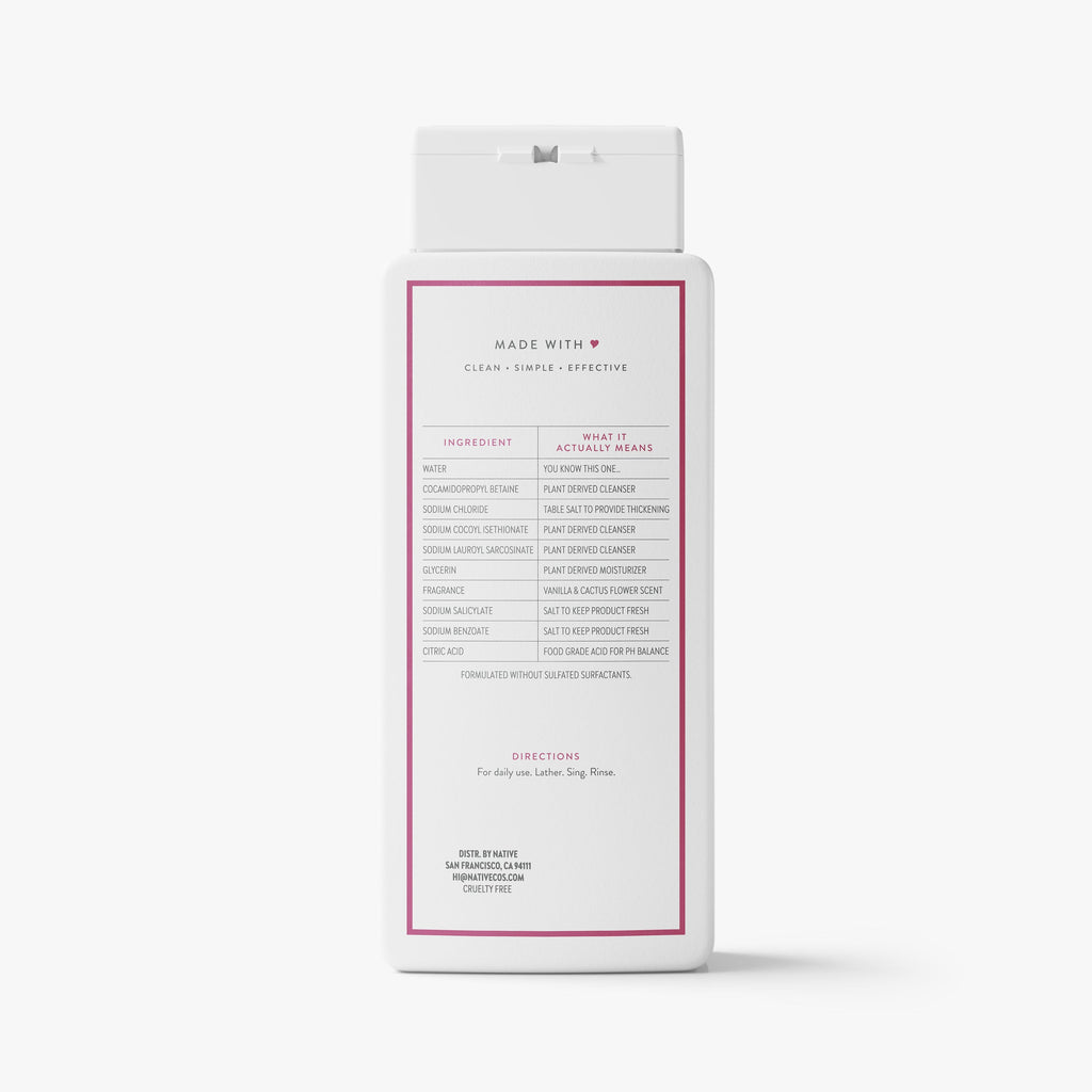 Body Wash - Vanilla & Cactus Flower / Classic / 18oz | Fresh Daily Routine