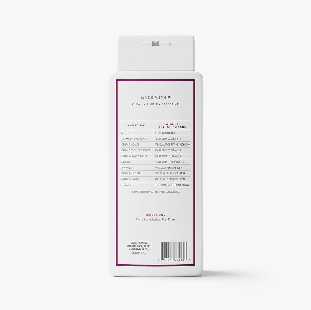 Body Wash - Vanilla & Cashmere / Classic / 18oz | Fresh Daily Routine