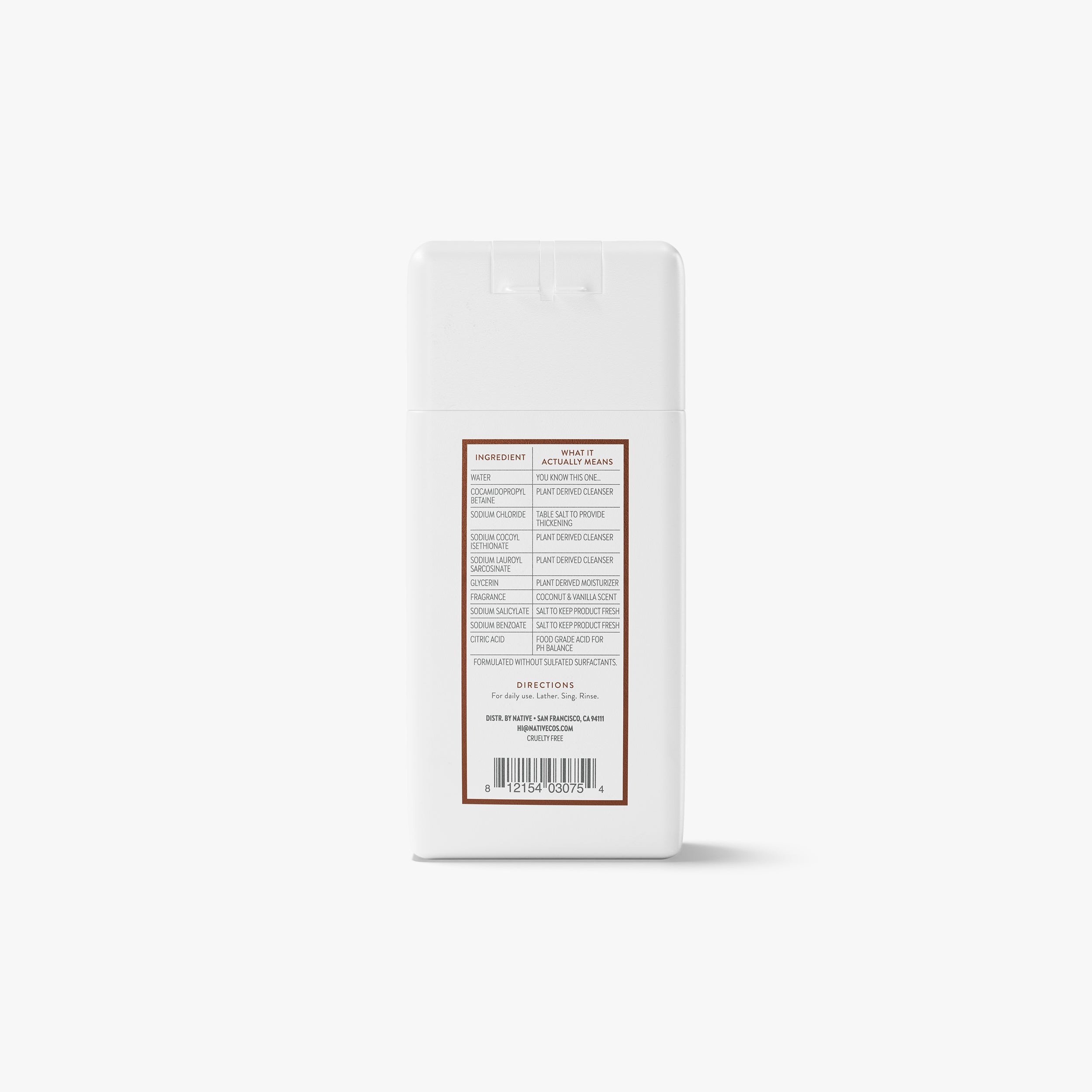 Mini Body Wash - Coconut & Vanilla / Classic / 3oz | Fresh Daily Routine