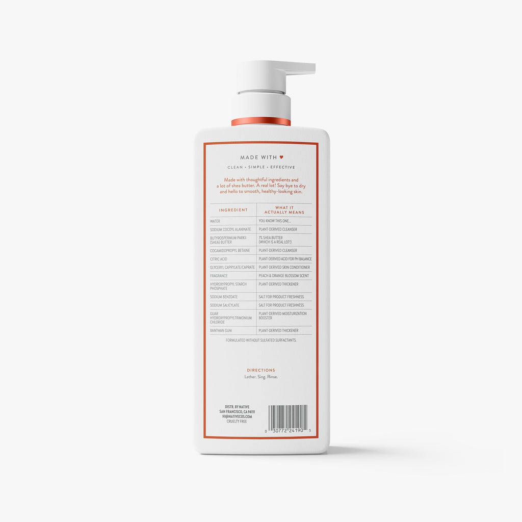 Moisturizing Body Wash - Peach & Orange Blossom / Classic / 22oz | Fresh Daily Routine