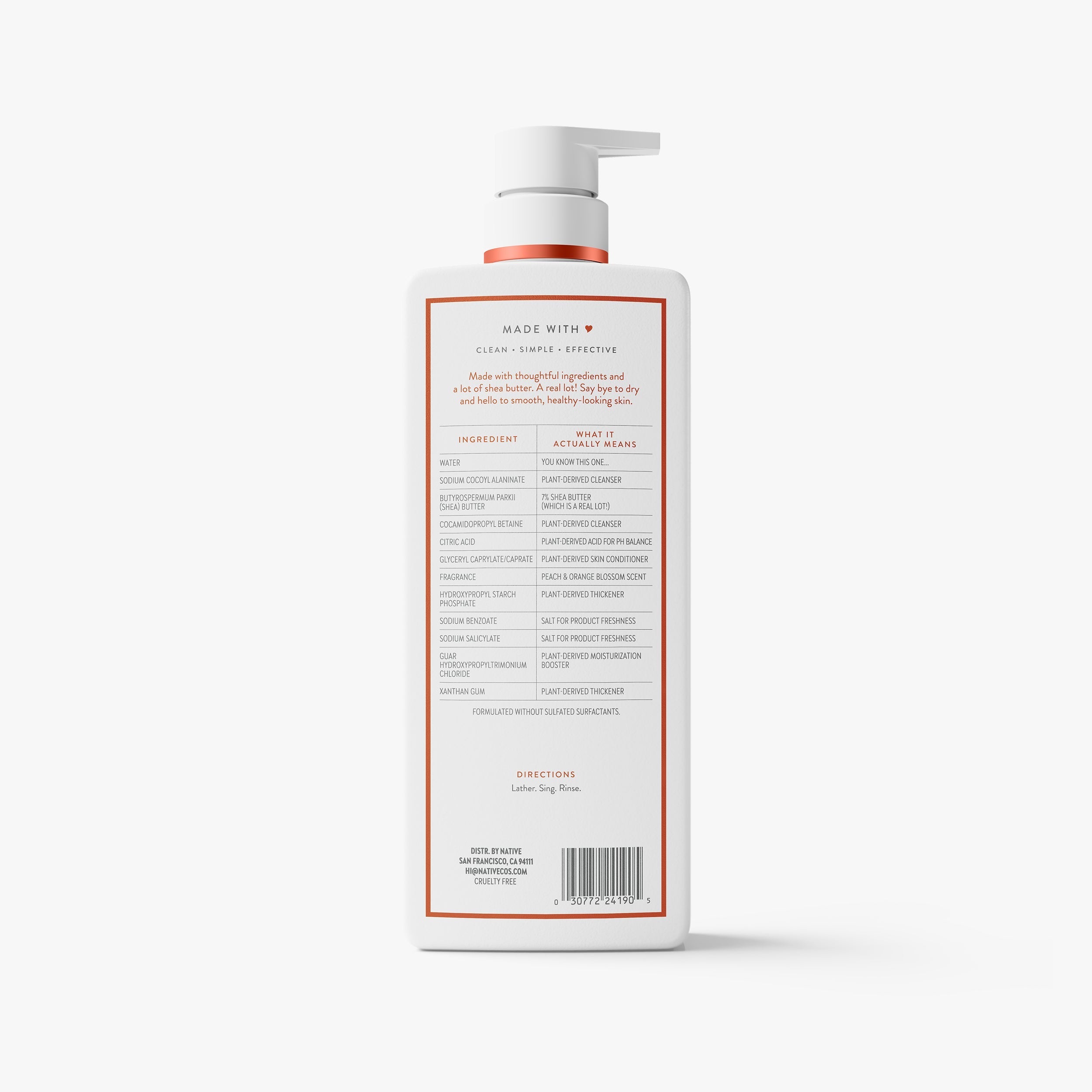 Moisturizing Body Wash - Peach & Orange Blossom / Classic / 22oz | Fresh Daily Routine
