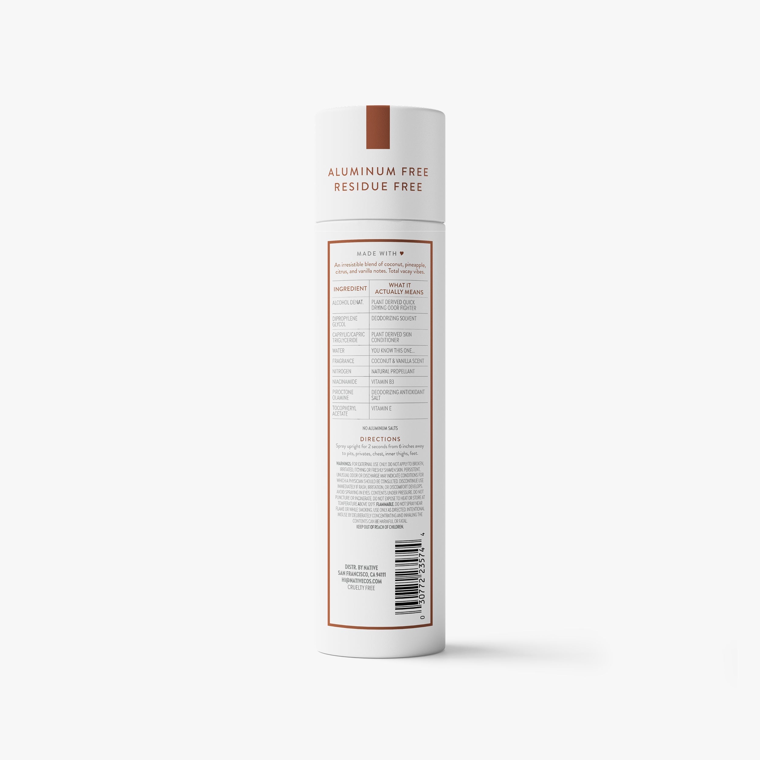 Whole Body Deodorant Spray - Coconut & Vanilla / Classic / 3.5oz | Fresh Daily Routine