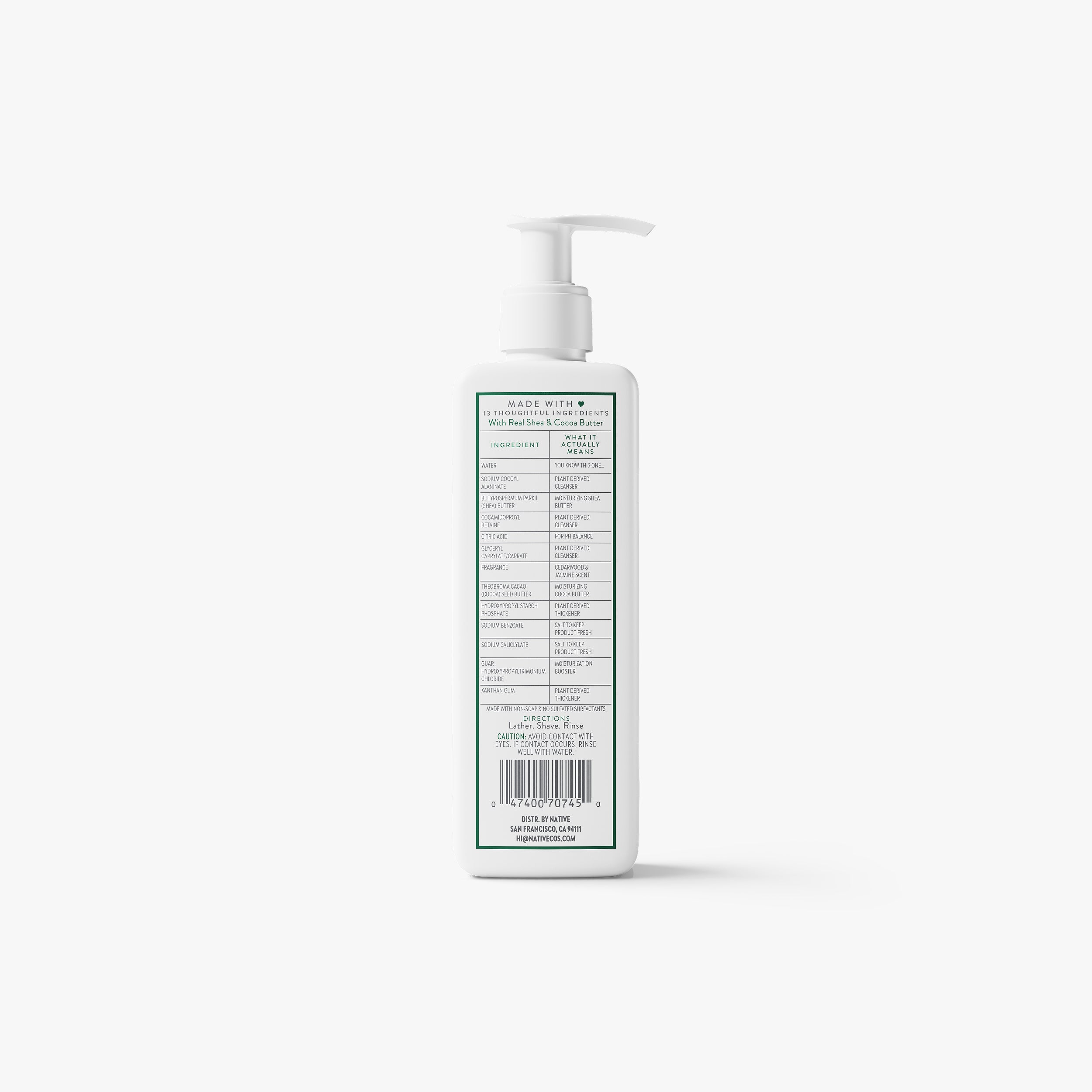 Whole Body Shave Cream - Cedarwood & Jasmine / Classic / 7.6oz | Fresh Routine Favorite