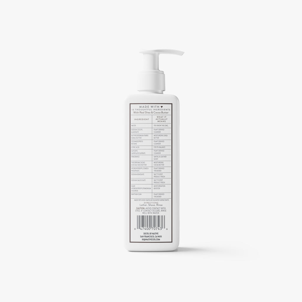 Whole Body Shave Cream - Santal & Leather / Classic / 7.6oz | Fresh Routine Favorite